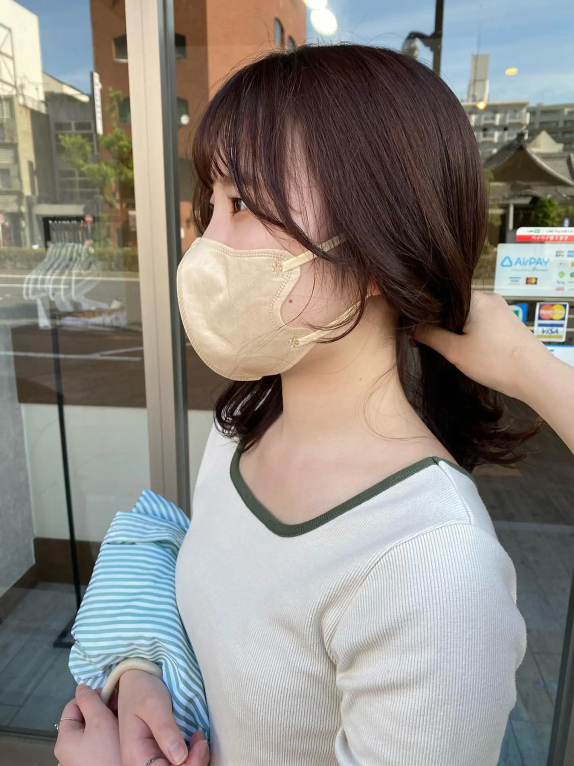 セミロング カラー ブラウンカラー ピンクカラー ピンクブラウン 顔周りカット カット ヘアカラー ｲﾁｶﾜ ﾐｵ/ minim hairのヘアスタイル
