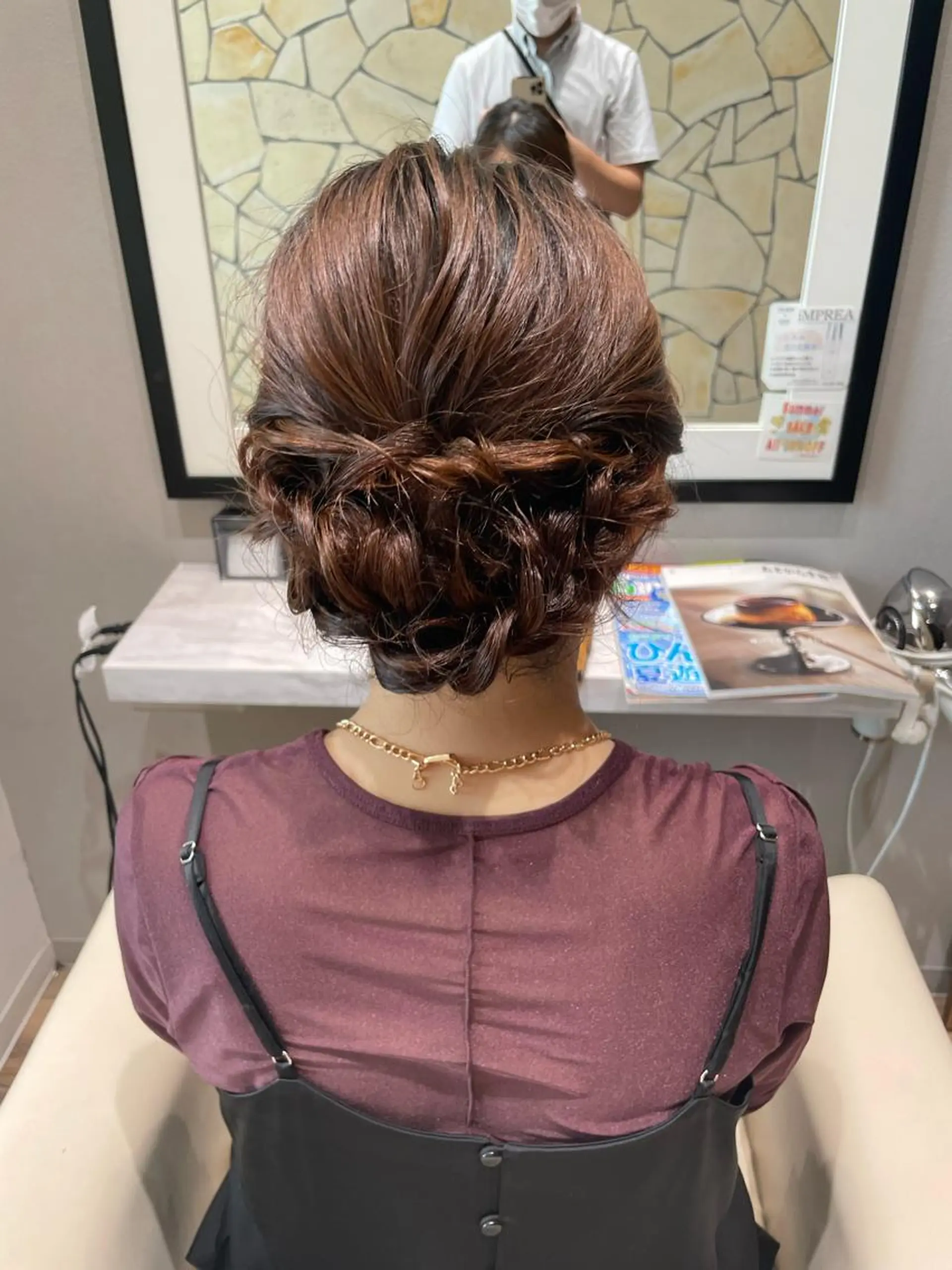 セミロング ヘアアレンジ k-twoたき✨艶感 カラー/美髪矯正のヘアスタイル