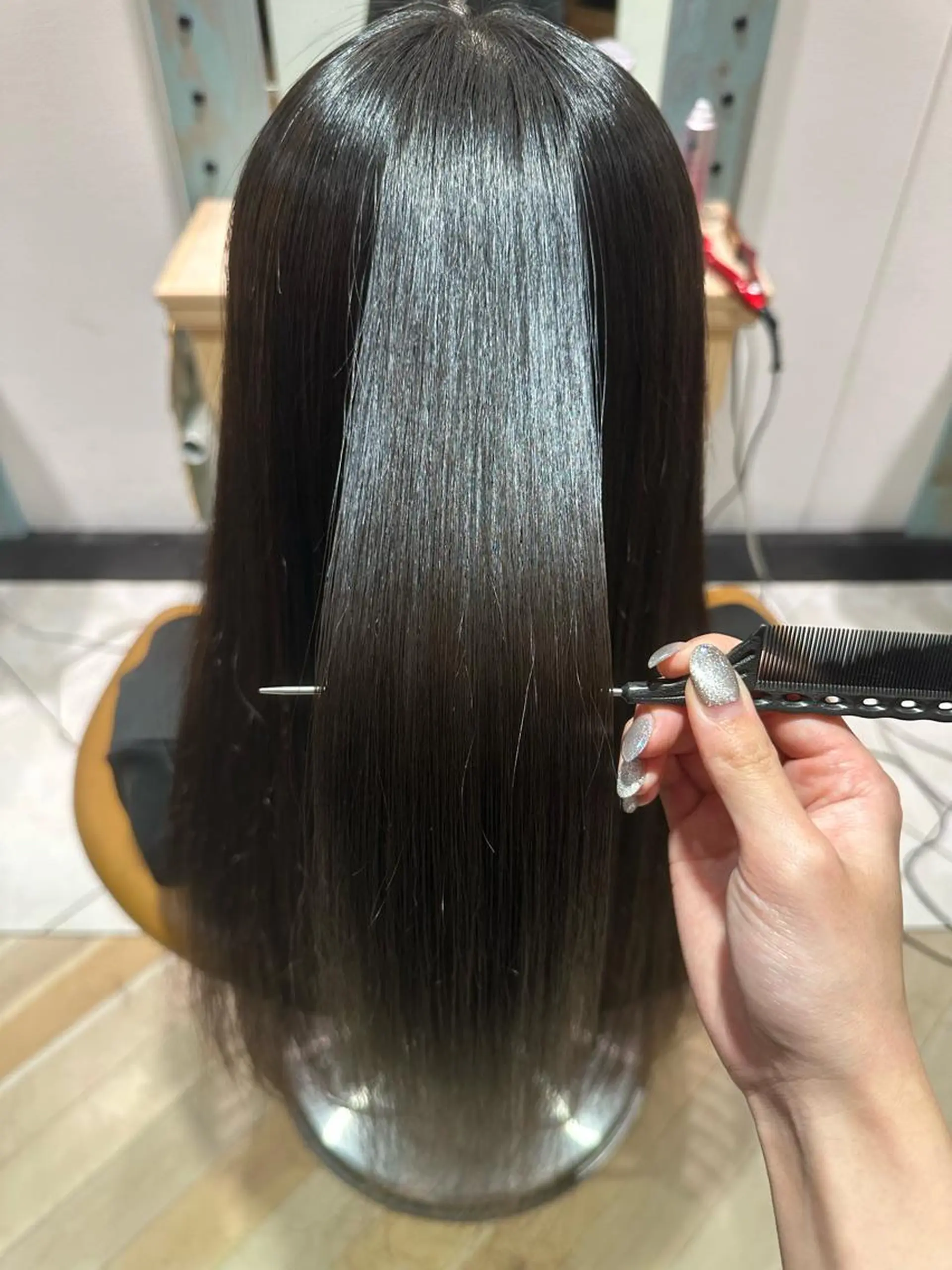 ロング パーマ 縮毛矯正 トリートメント 酒井 里穂のヘアスタイル