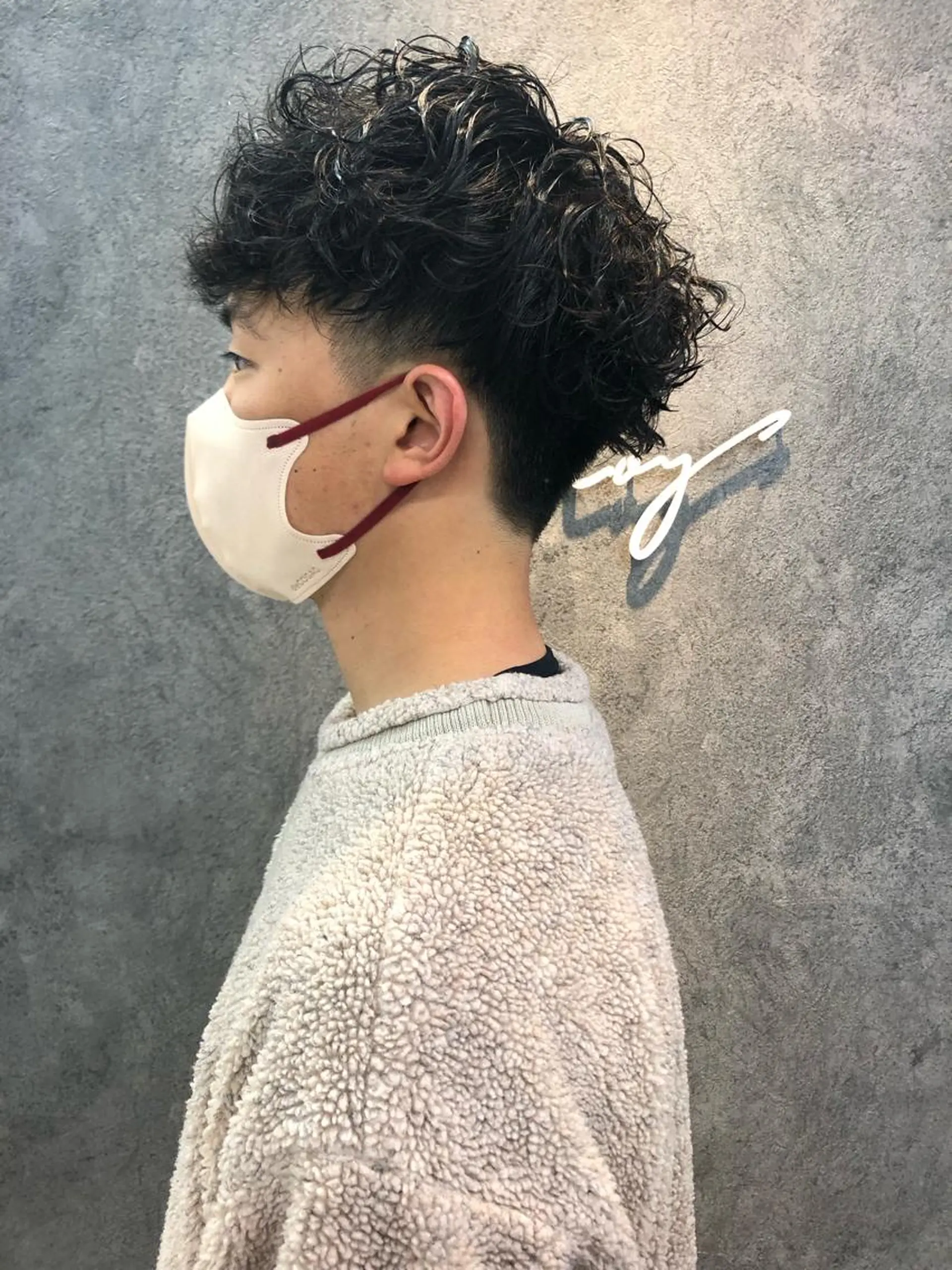 パーマ メンズ ツーブロック カット パーマ トリートメント Noy所属・Noyヨシモト ヒロトのヘアスタイル