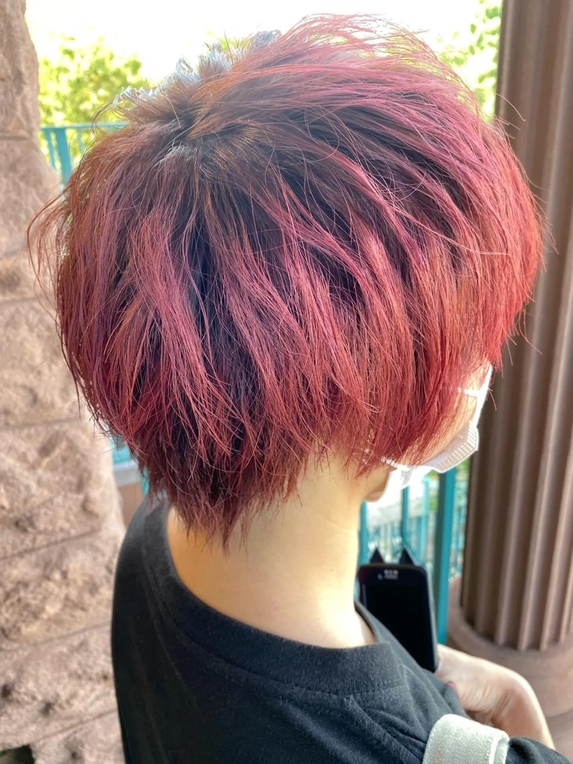 ショート カラー レッドカラー Emitas.柳通り店所属・山﨑 大暉/ダブルカラー✨のヘアスタイル
