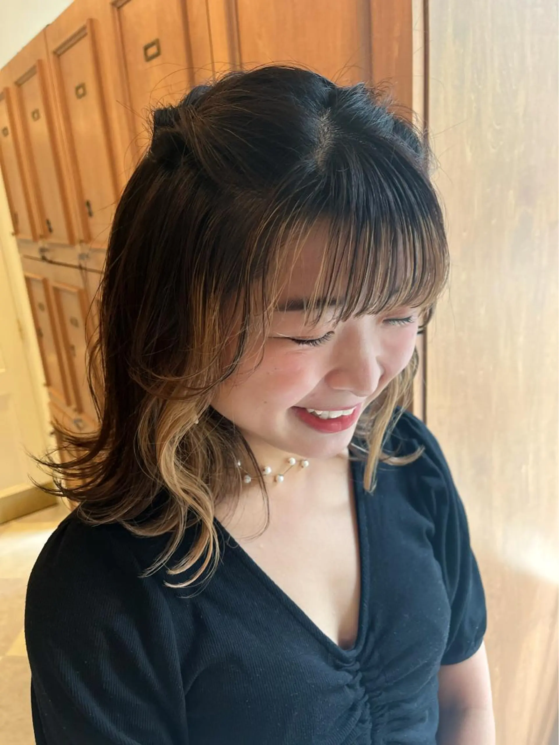 ミディアム ヘアアレンジ SIKI yuuna モテ韓国ヘア☁️のヘアスタイル