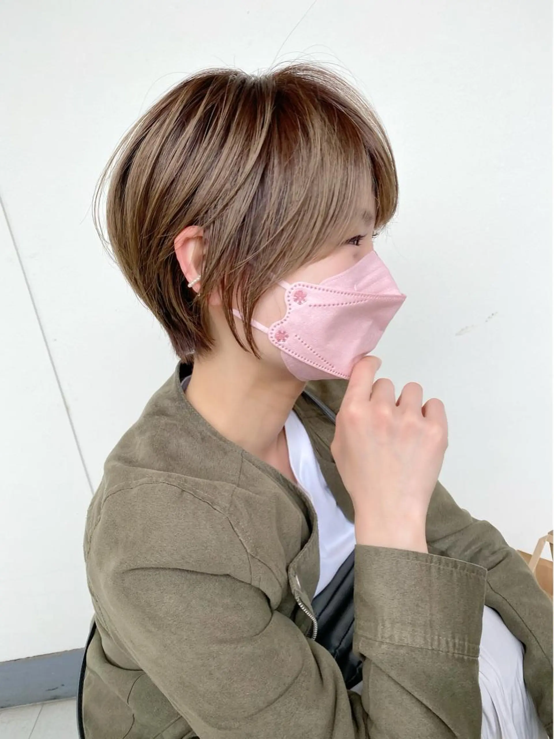 ショート カラー ブリーチ ケアブリーチ ダブルカラー ハイライトカラー イルミナカラー lab.by ioe中崎店所属・中北篤志 ショートボブのヘアスタイル