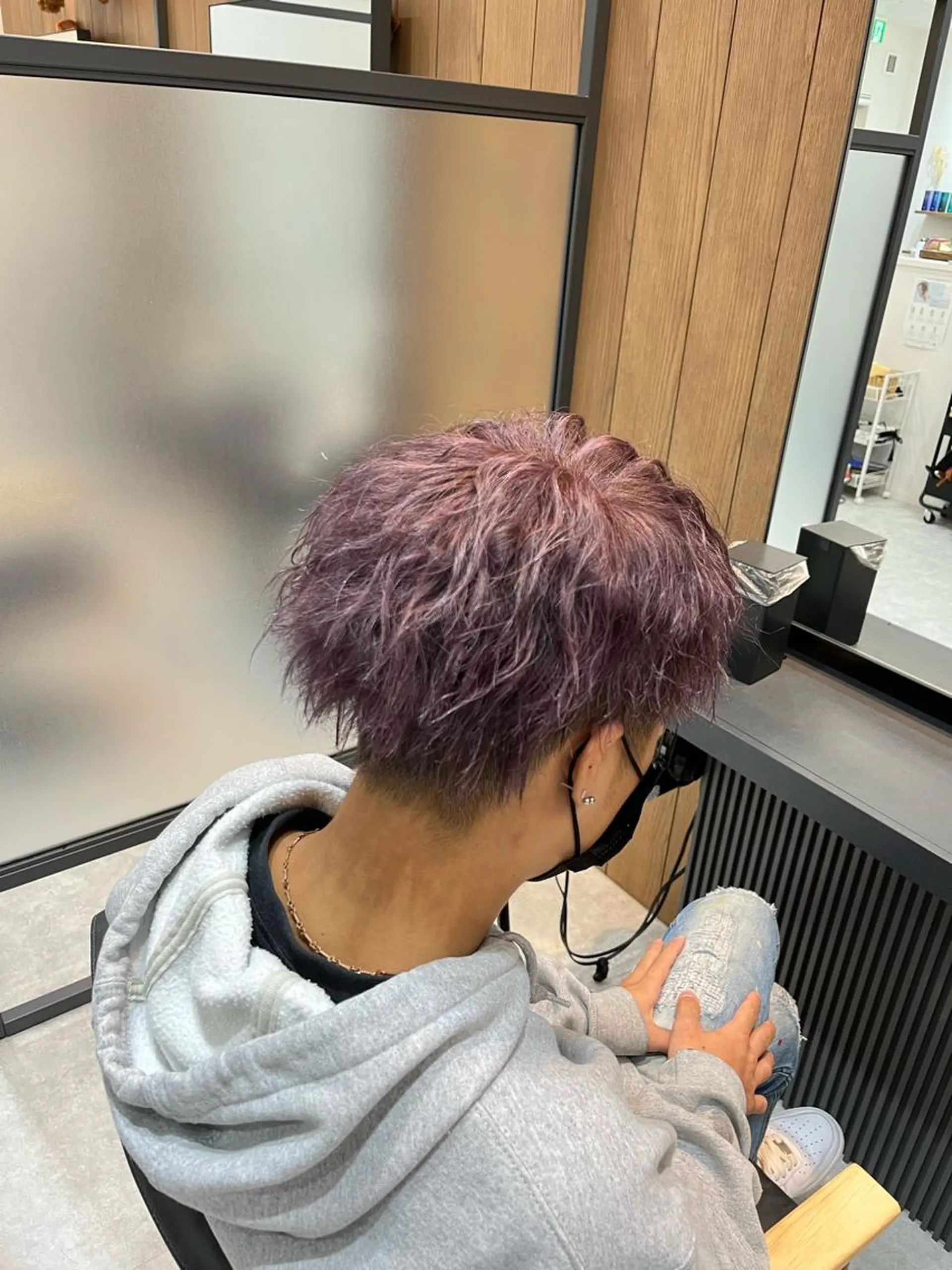 カラー メンズ ラベンダーカラー ピンクカラー ピンクラベンダー neul所属・【neul】 NOAのヘアスタイル