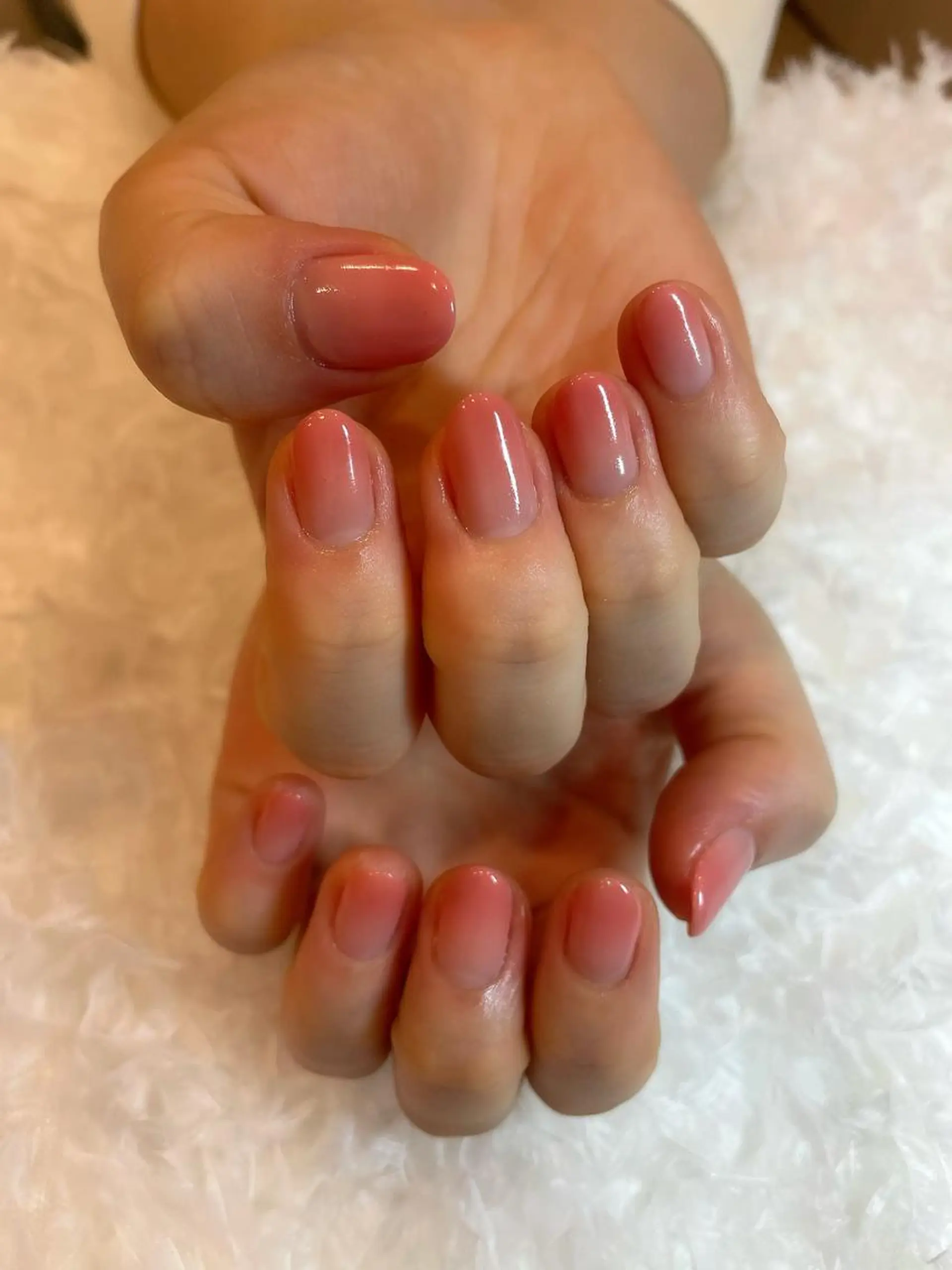 ネイル グラデーション オレンジ ささき れいなのネイルデザイン