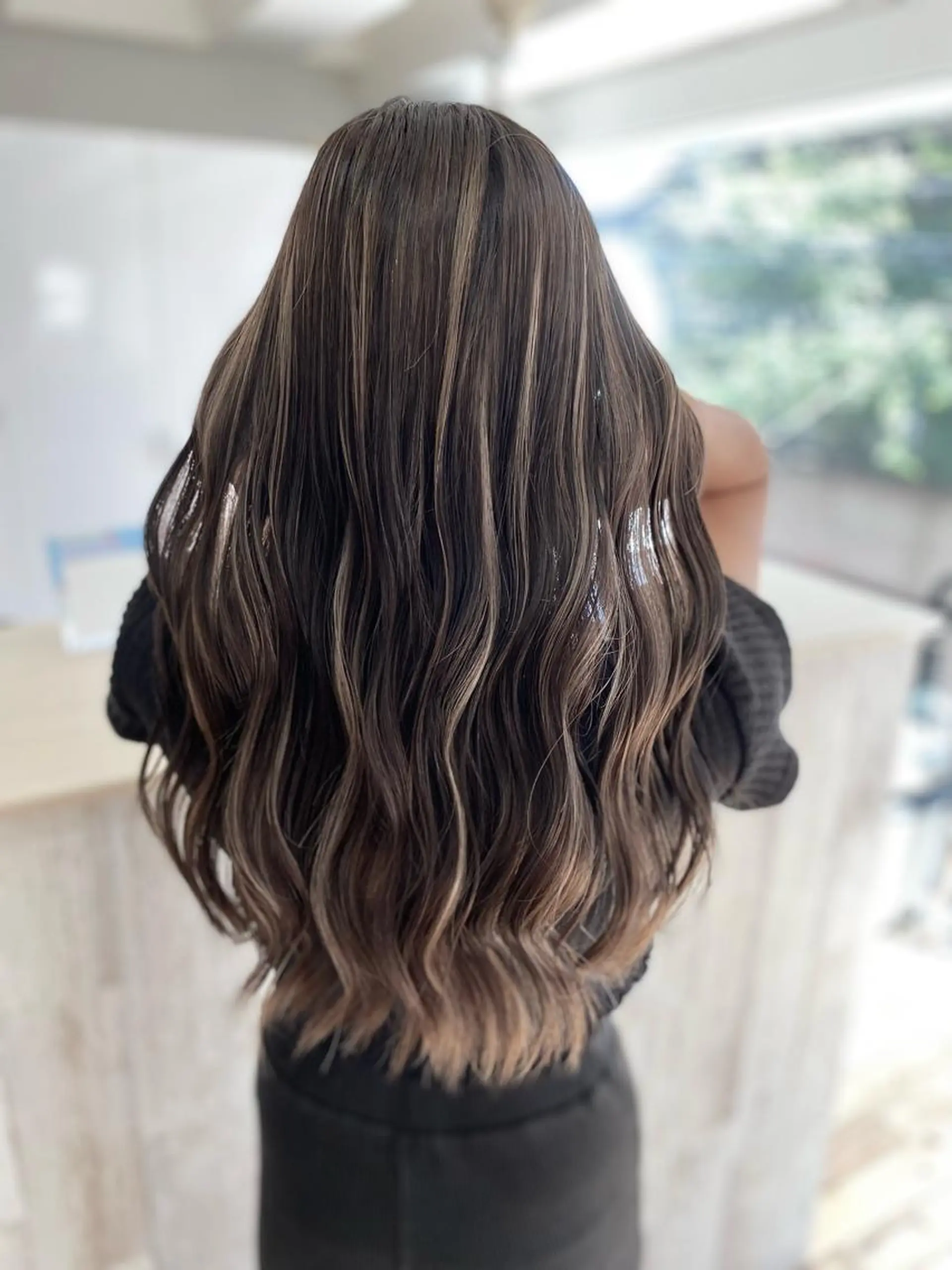 セミロング カラー ヘアアレンジ ヘアカラー トリートメント 久米 治仁のヘアスタイル
