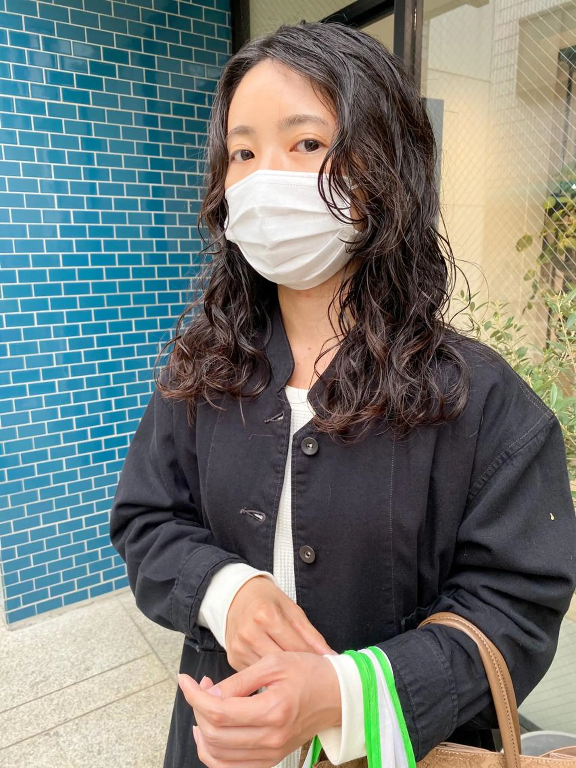 セミロング カラー パーマ ヘアアレンジ メンズ キッズ メンズパーマ セミロングパーマ パーマスタイル🔅 sayacaのヘアスタイル