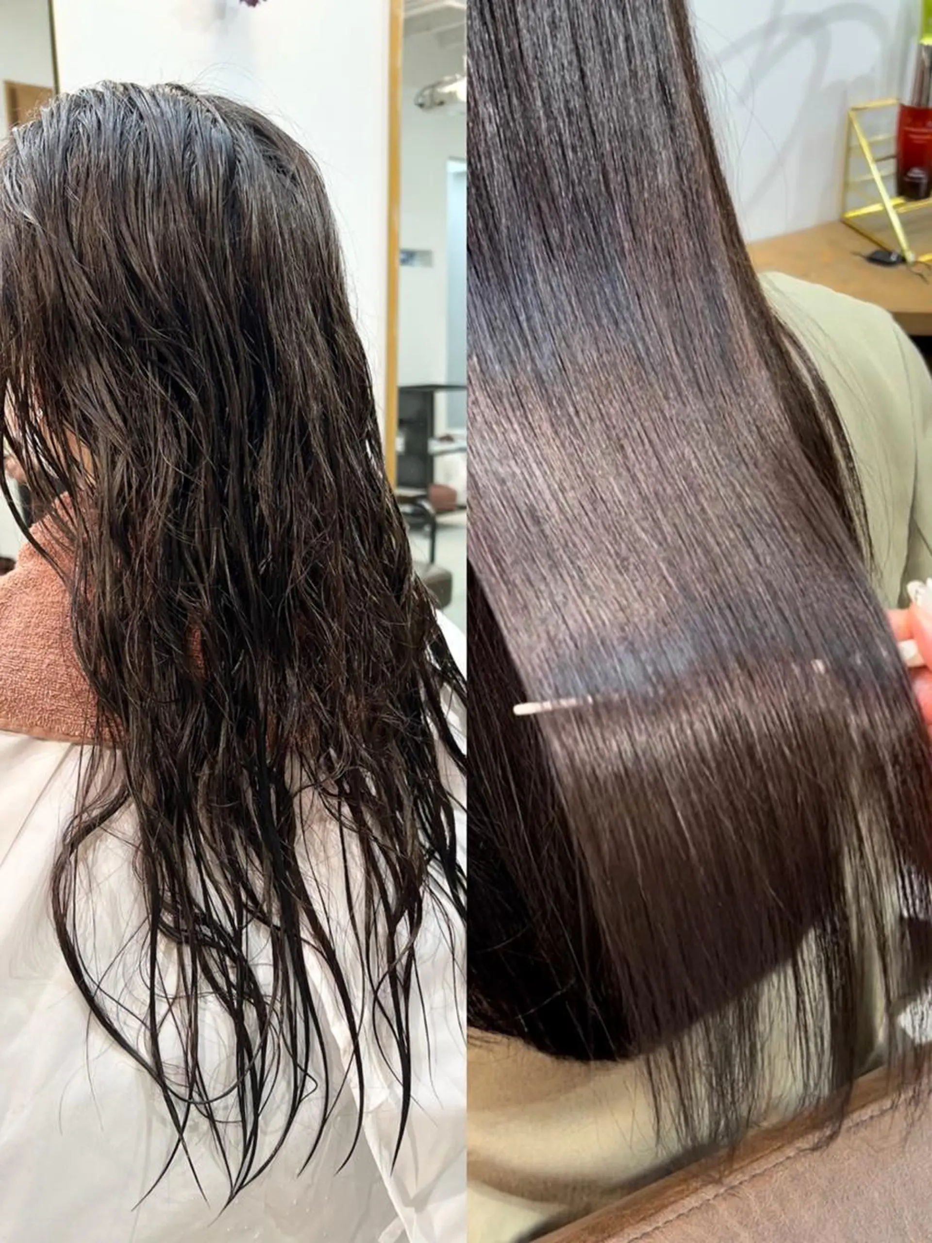 ロング 縮毛矯正 カット 縮毛矯正 トリートメント 色素薄めカラー❤︎ chihiroのヘアスタイル