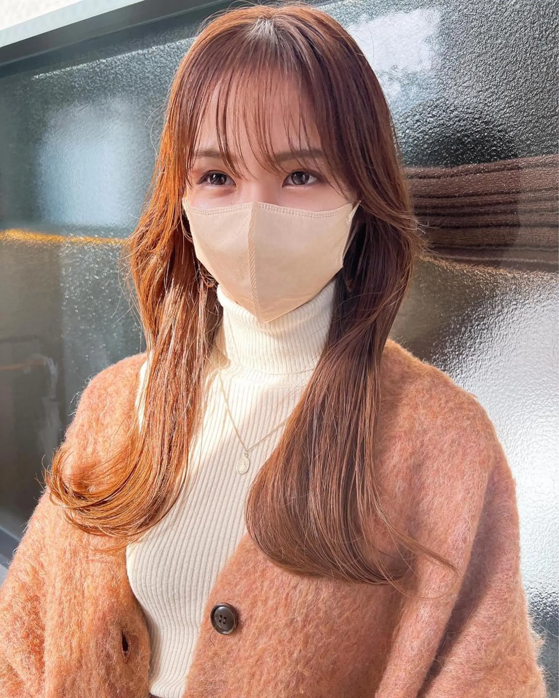 ロング カラー グレージュ ミルクティーグレージュ 顔周りカット カット 誰よりも丁寧なカット 🍀小林輝のヘアスタイル
