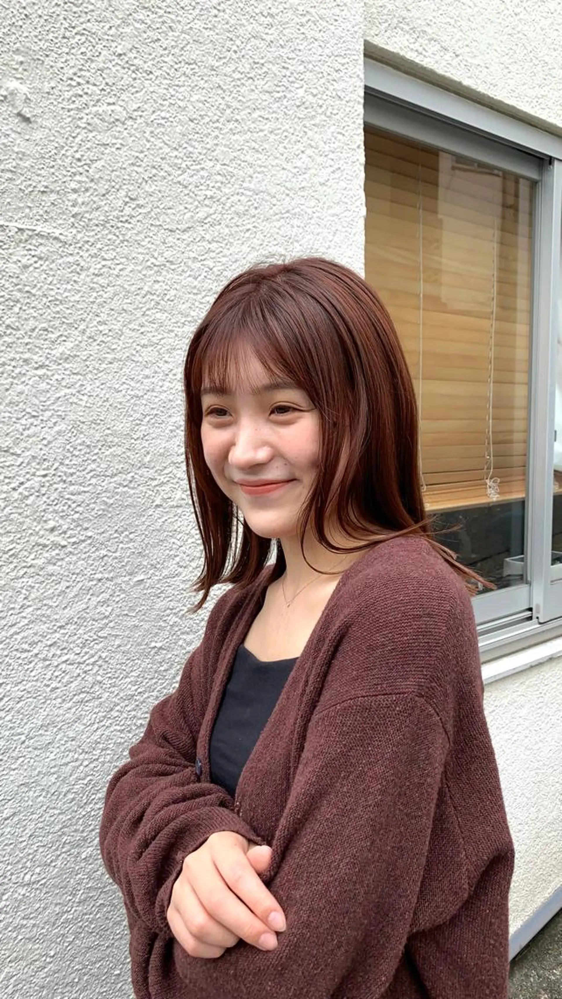 ミディアム カラー SABO 🪴岡田知佳のヘアスタイル