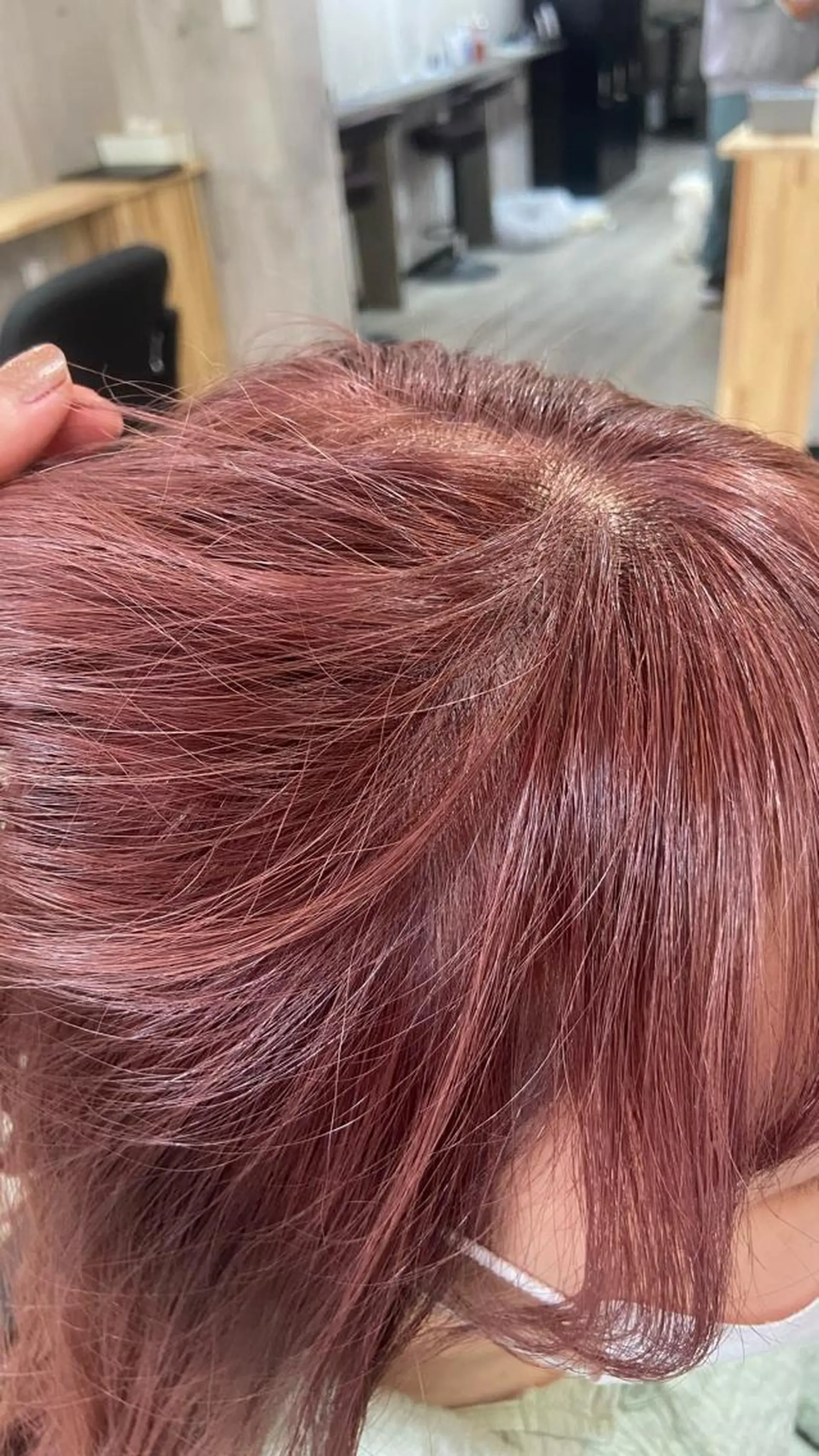 ロング カラー ベージュカラー ピンクカラー ピンクベージュ カット ヘアカラー トリートメント Sunny side 大名   RIOのヘアスタイル