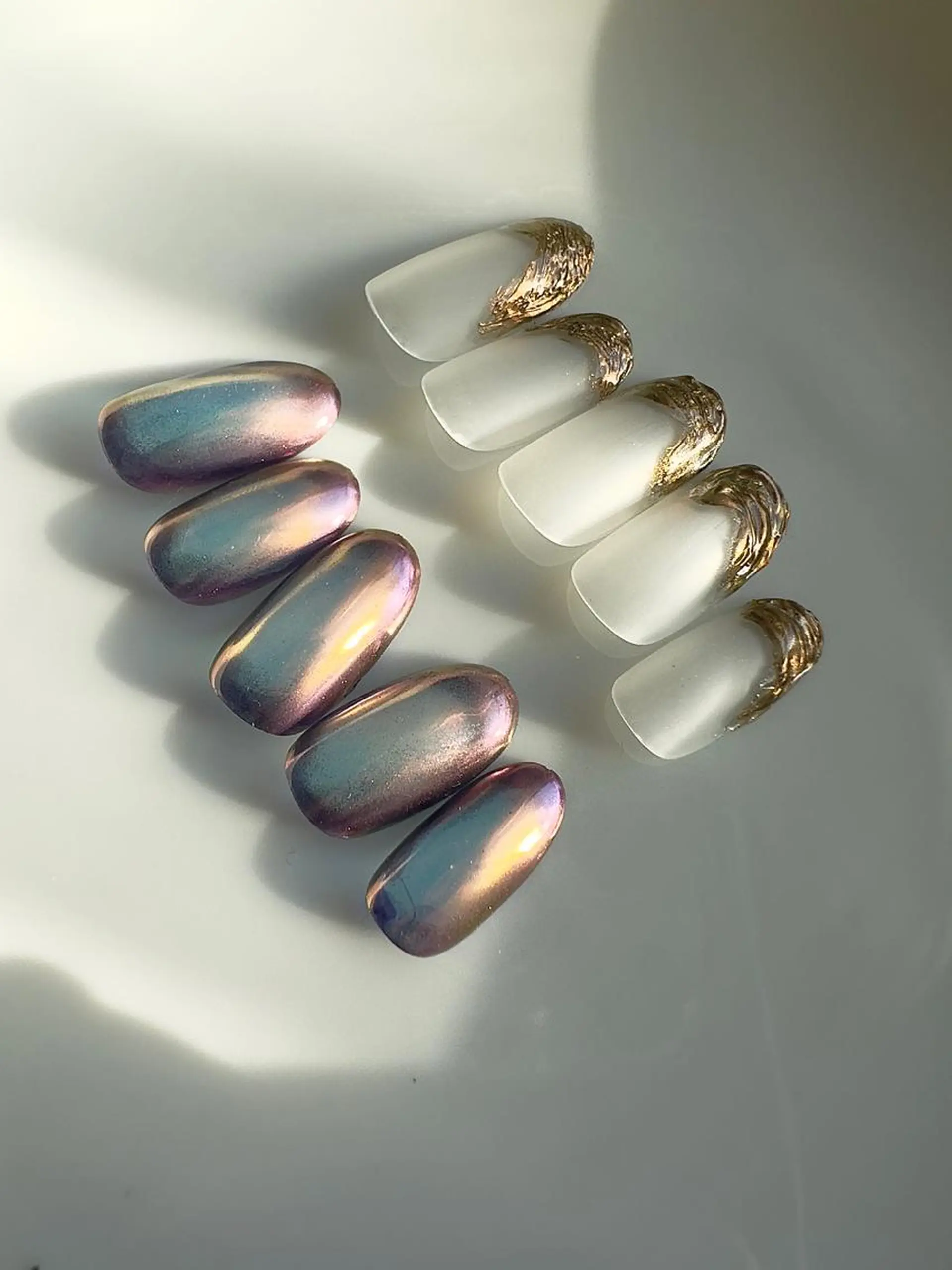 ネイル アートネイル オーロラネイル ジェルネイル キラキラネイル 韓国ネイル ハンドネイル 小河 仁美のネイルデザイン