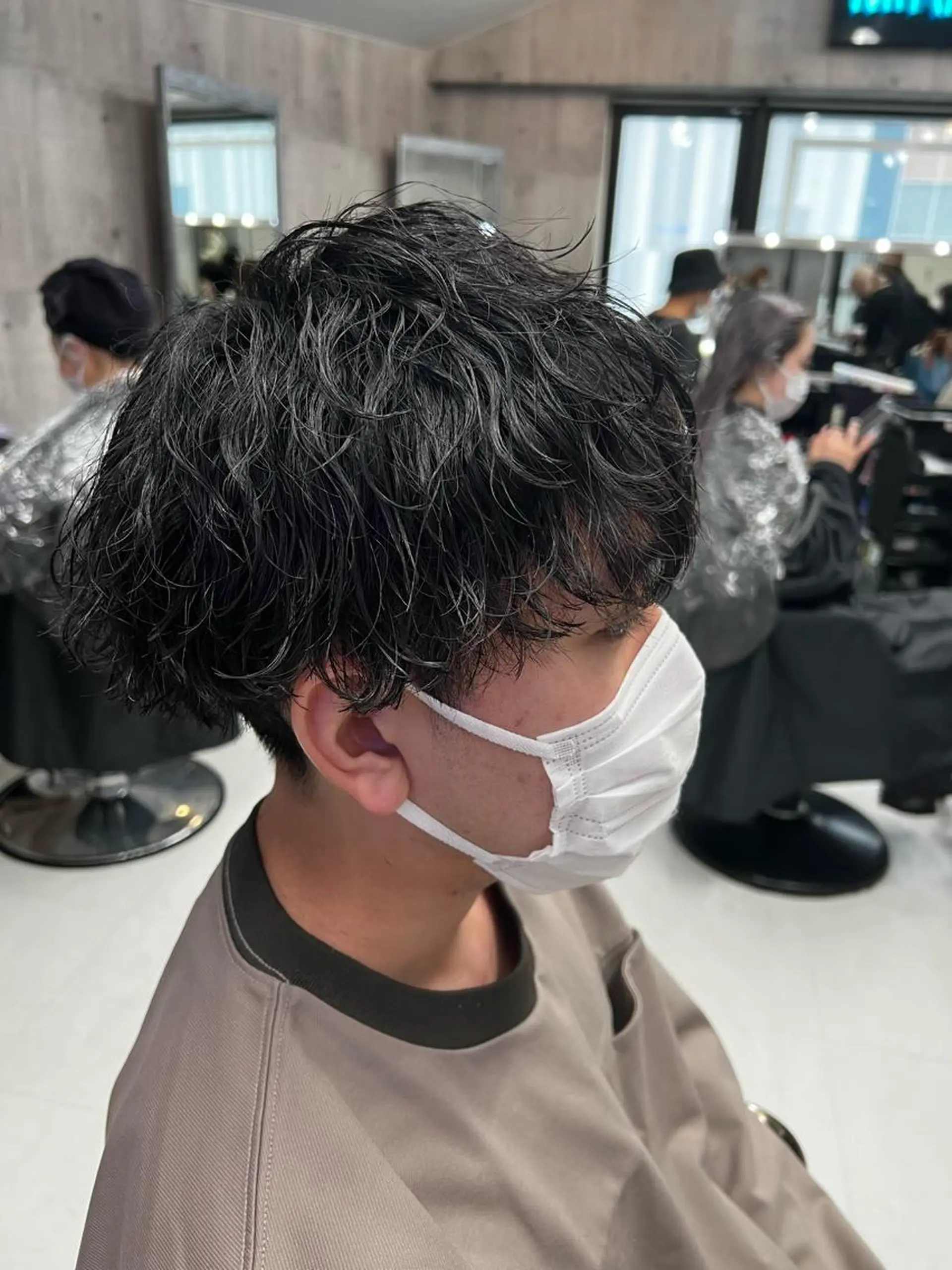 ショート パーマ メンズ 波巻きパーマ メンズカット/波巻き TAKUMAのヘアスタイル