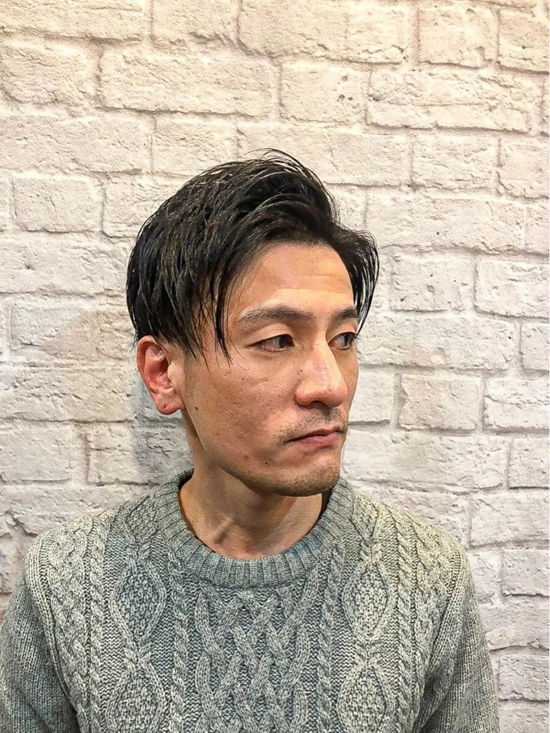 ミディアム メンズ 銀座マツナガ新宿野村ビル店所属・女性理容師 佐藤優菜のヘアスタイル