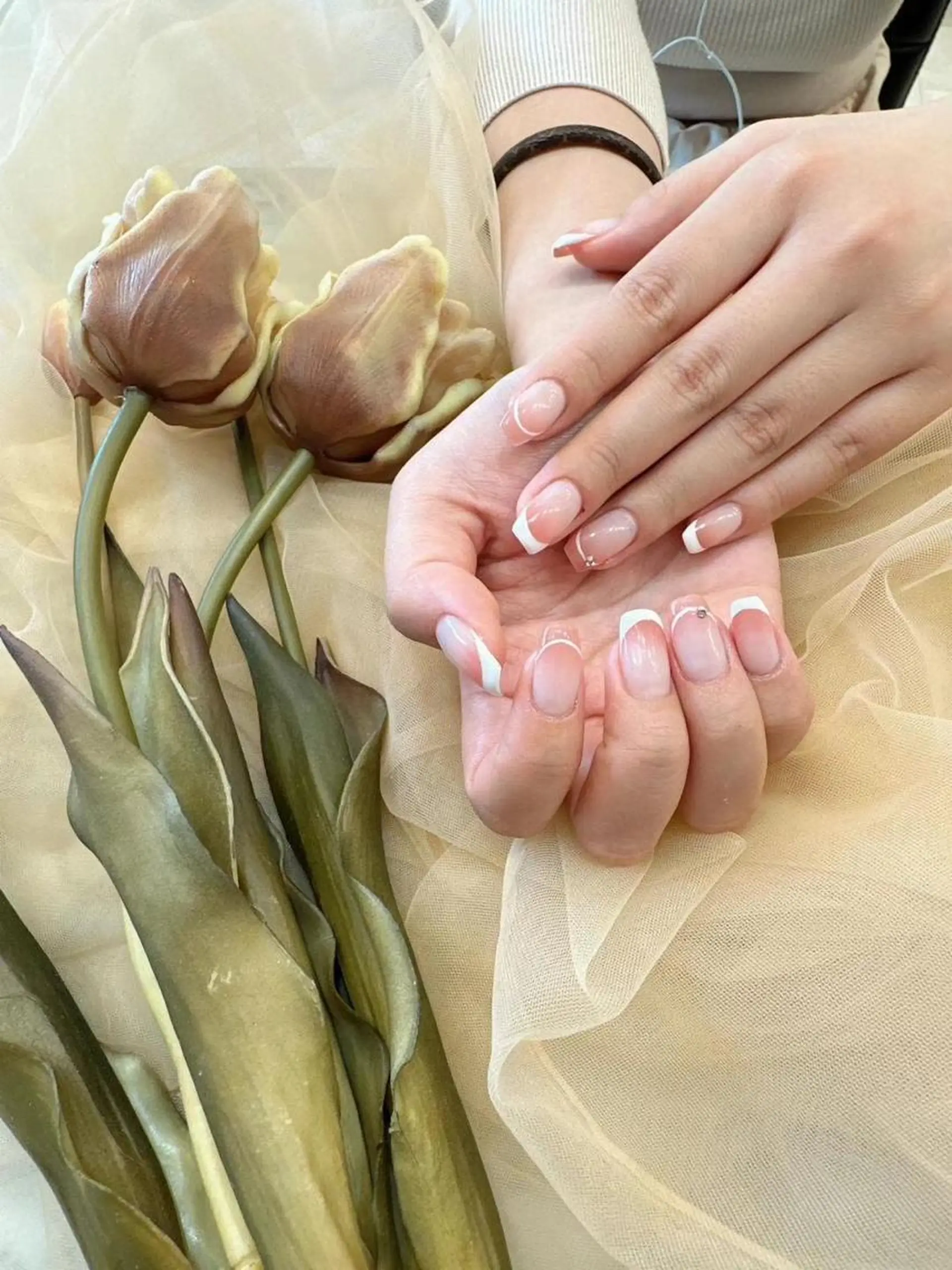 ネイル フレンチネイル ピンク Babarla Nailのネイルデザイン