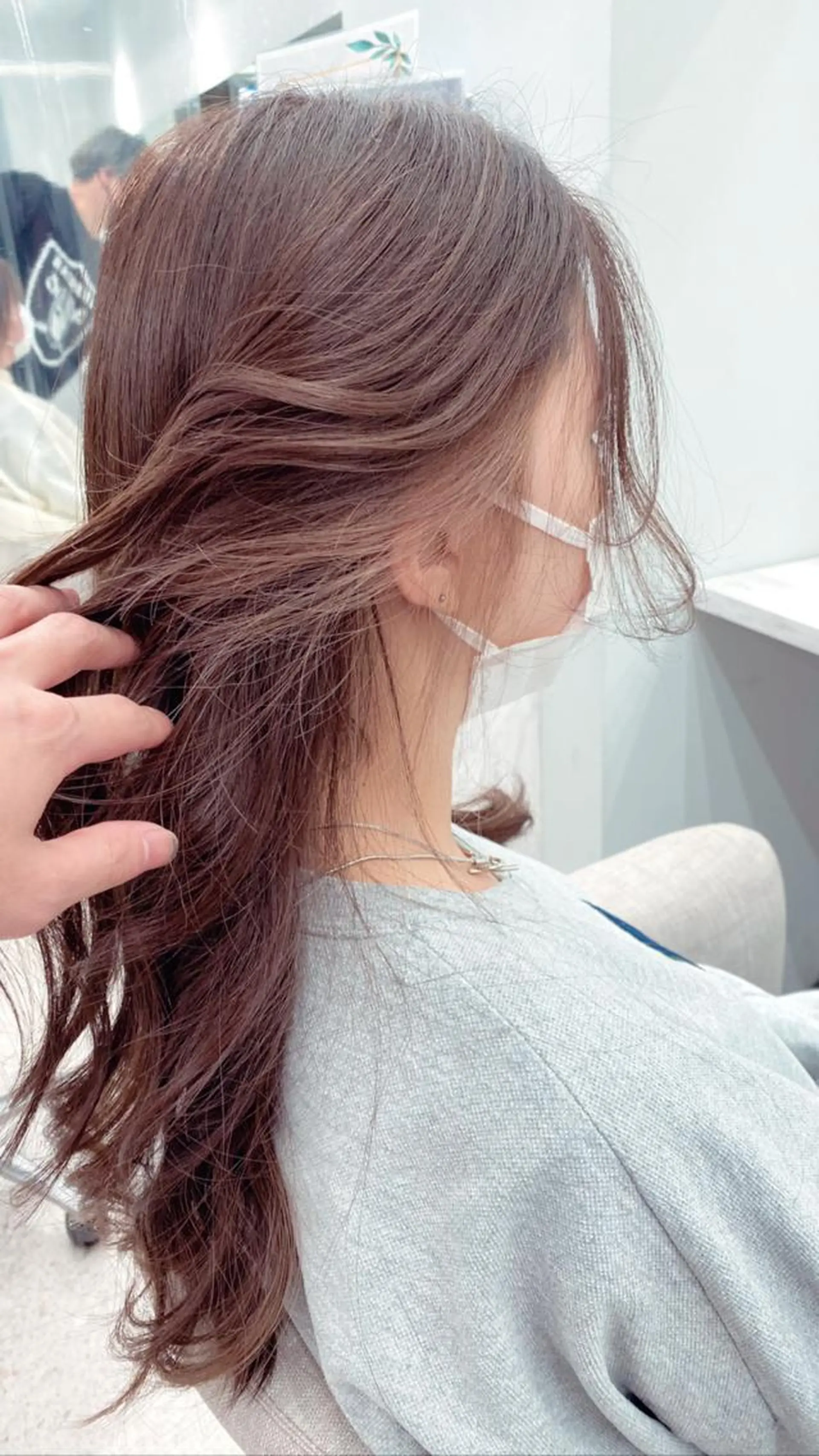 ロング カラー 京都レイヤーカット/ 縮毛矯正/羽柴りくのマツエク・マツパデザイン