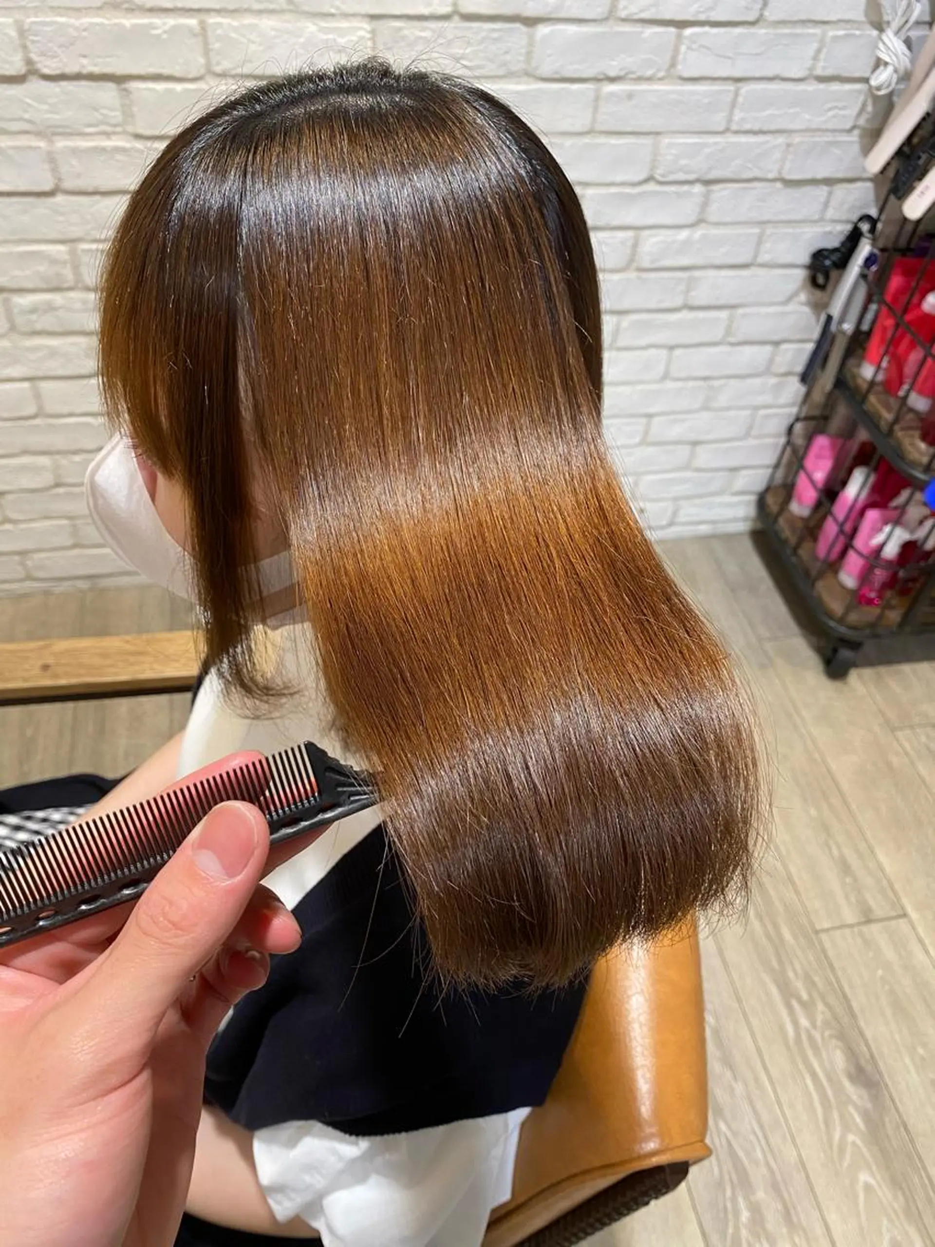 ミディアム カラー パーマ メンズ 縮毛矯正 安部 真輝のヘアスタイル