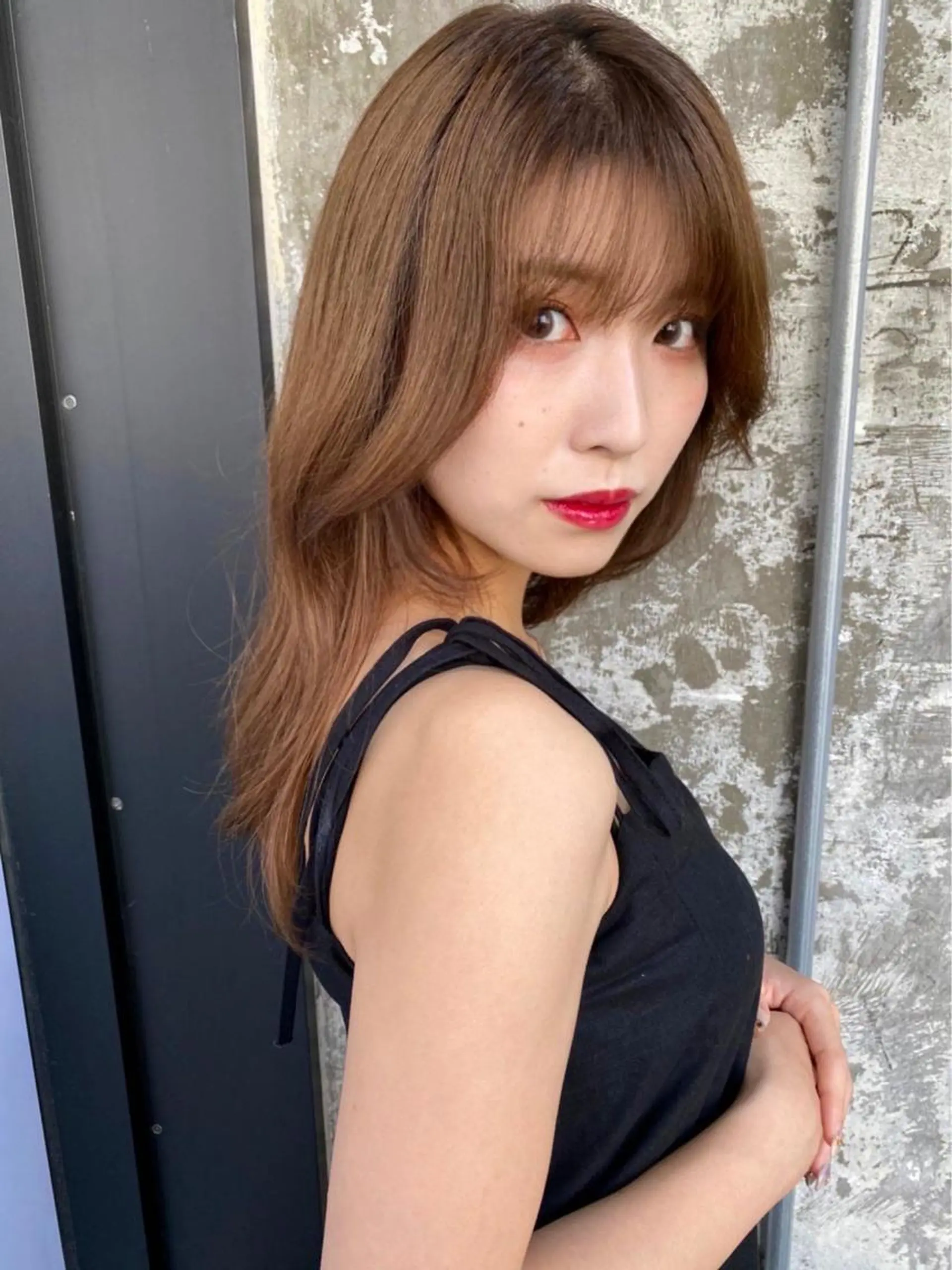 ロング カラー ダブルカラー ハイライトカラー インナーカラー くびれヘア ハイライト カット ヘアカラー トリートメント Pia hair Design Yakuin所属・Pia ツボイ ケイタのヘアスタイル