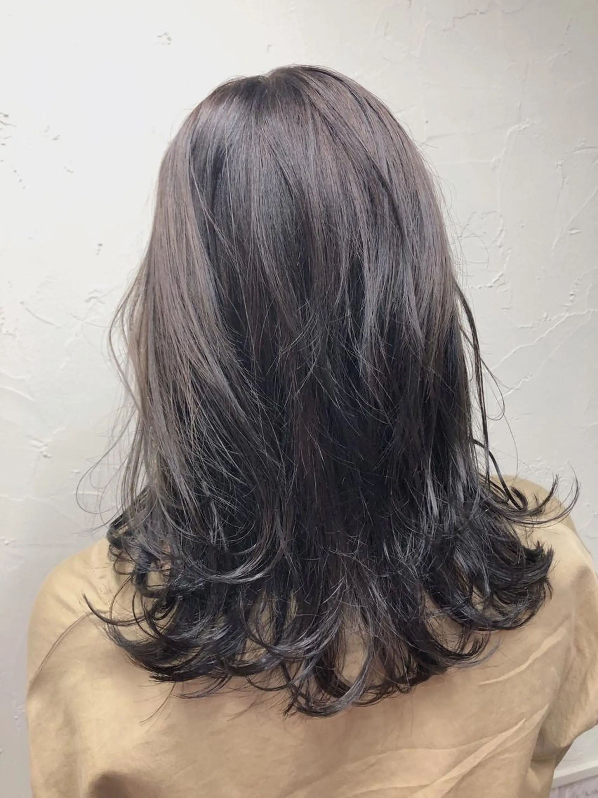 ミディアム カラー ダークグレー ダークグレージュ グレージュ 髪質改善特化❇️ ストウシンゴのヘアスタイル