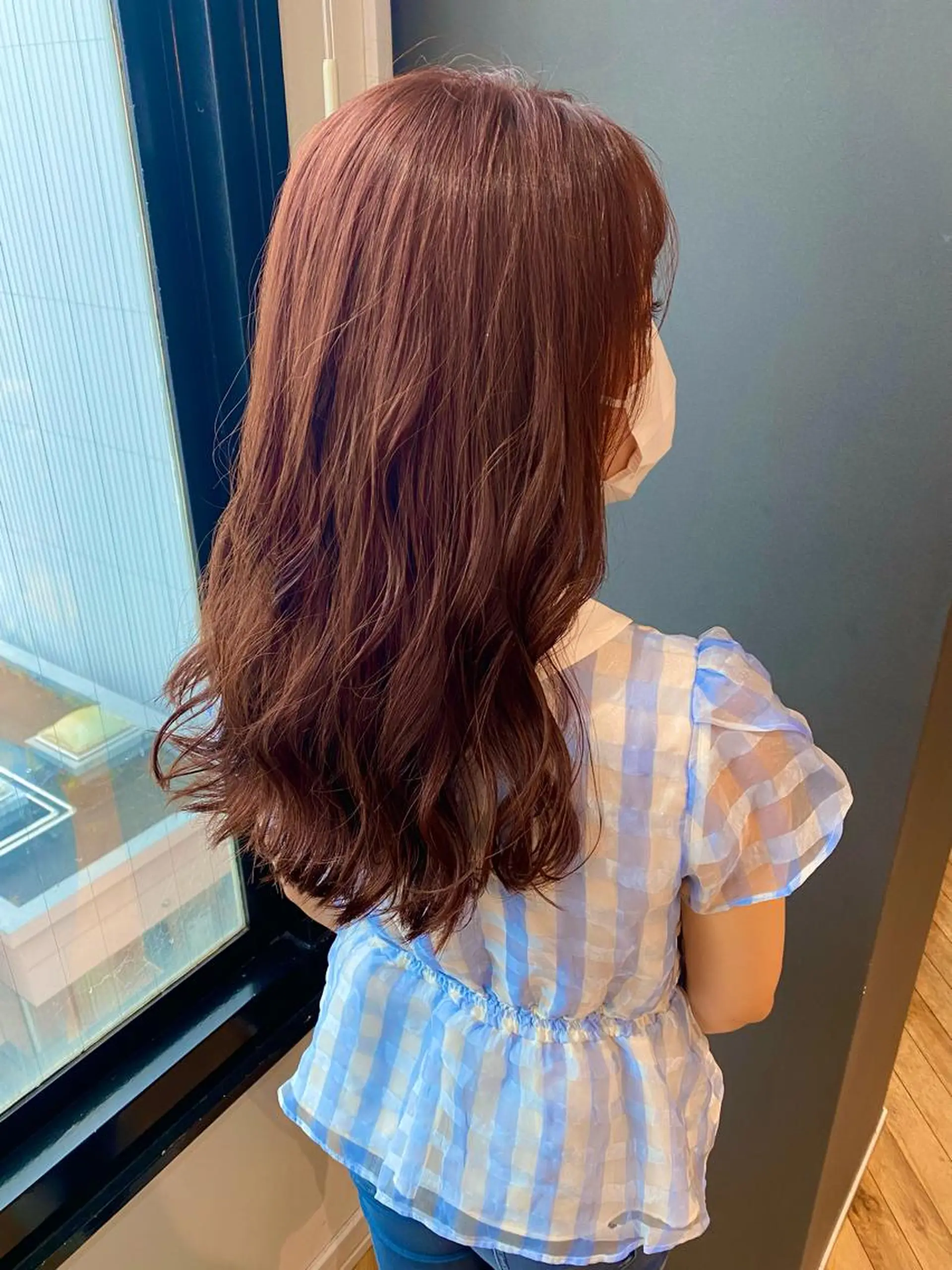 ロング カラー ブラウンカラー ピンクカラー ピンクブラウン YUNA ユウナのヘアスタイル