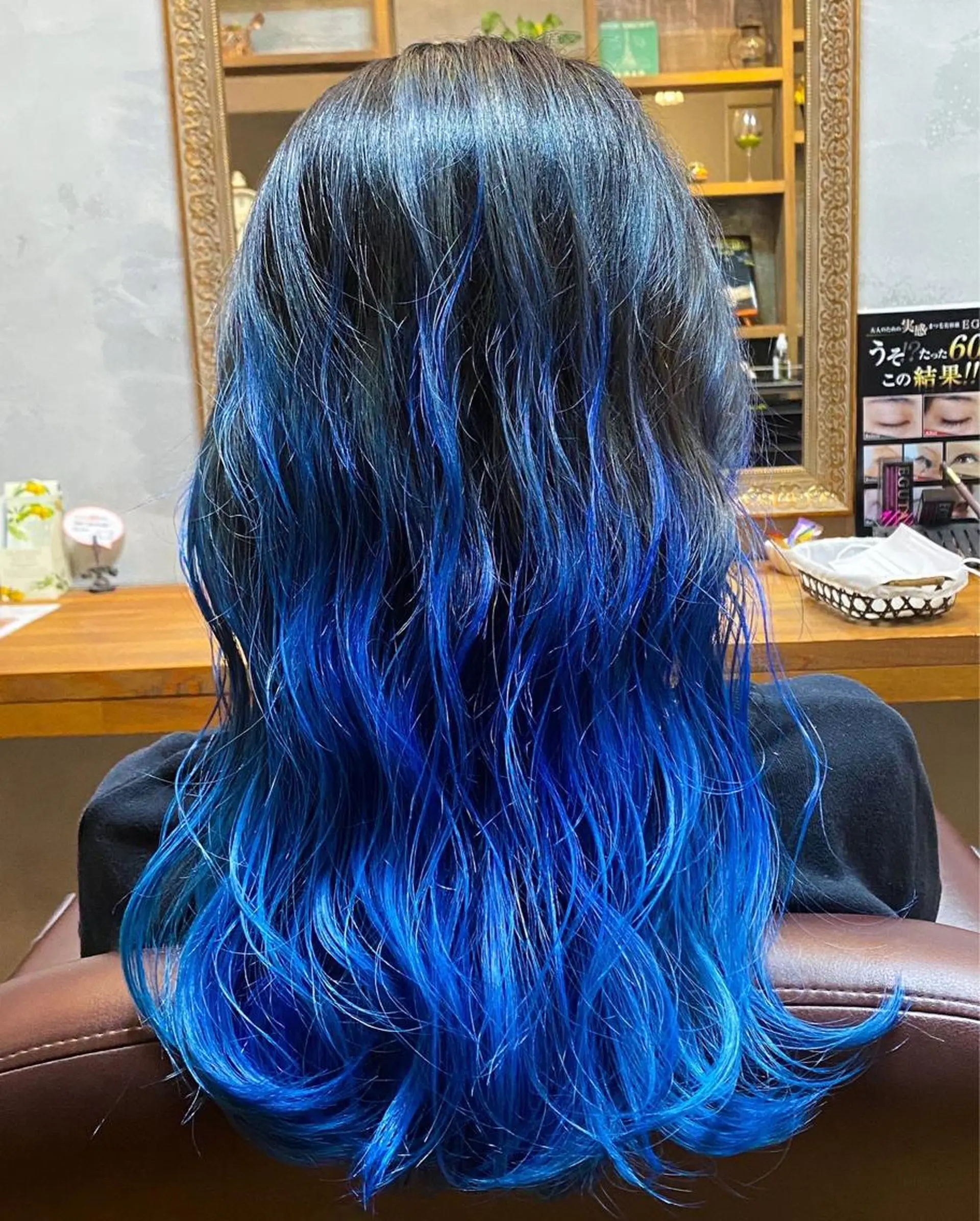カラー ブリーチ ブルーカラー グラデーションカラー ハイライトカラー Salonde  COCO所属・メンズパーマ/ RIOのヘアスタイル
