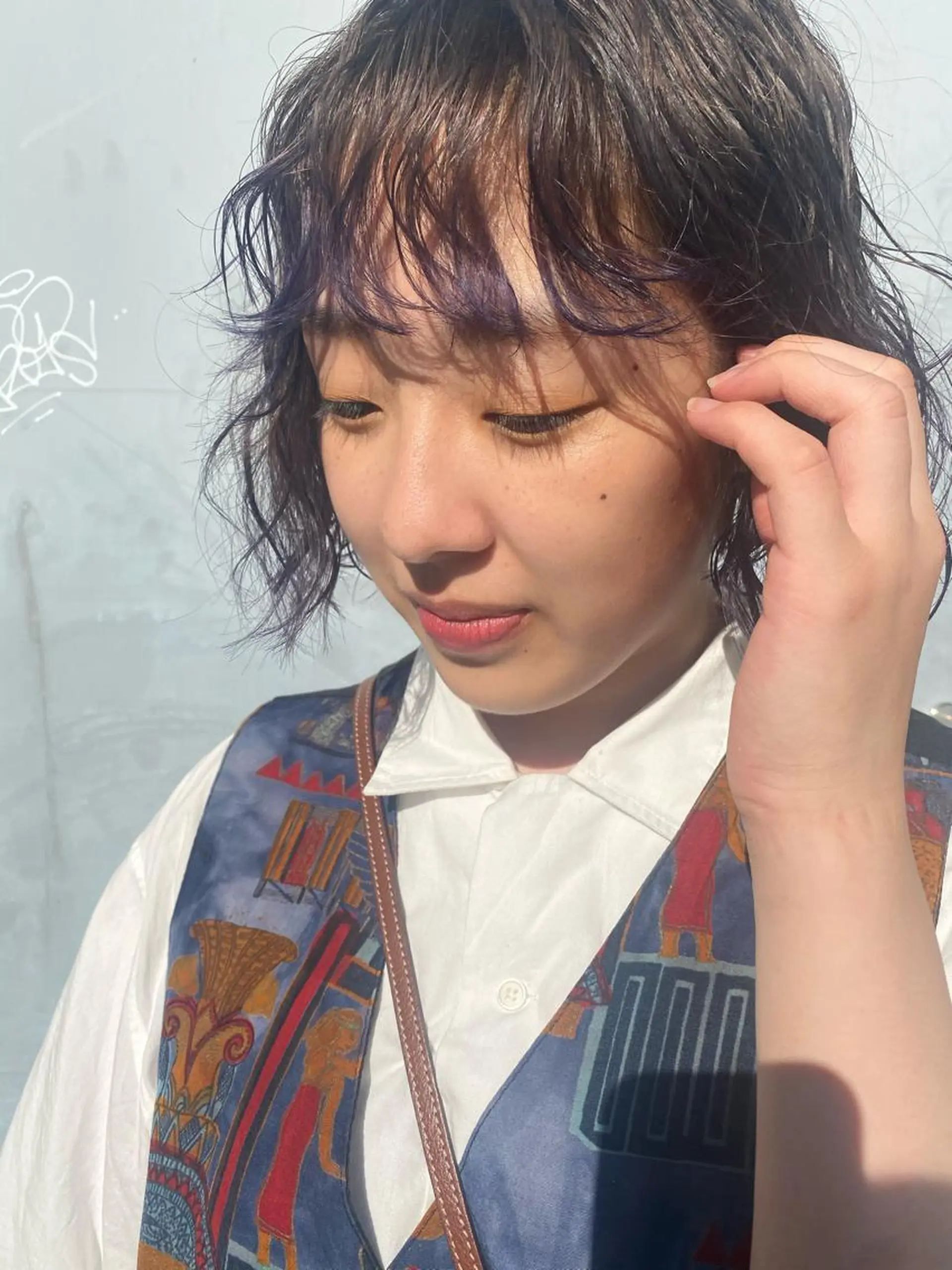 ミディアム カラー ブリーチ ハイライトカラー ハイライト loty hair design所属・SEIRA🤍 レイヤーカットのヘアスタイル