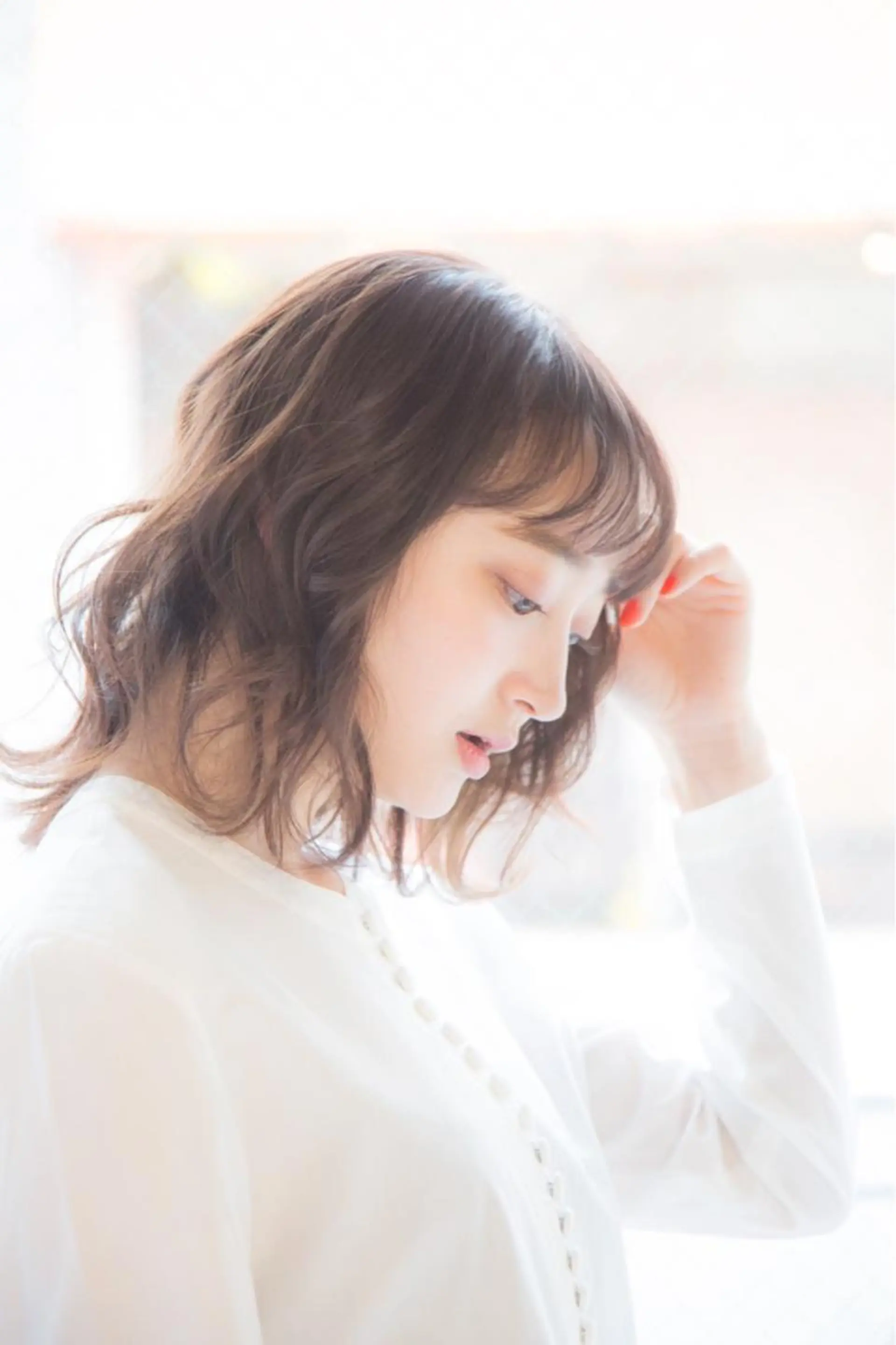 ミディアム カラー 平 ちひろのヘアスタイル