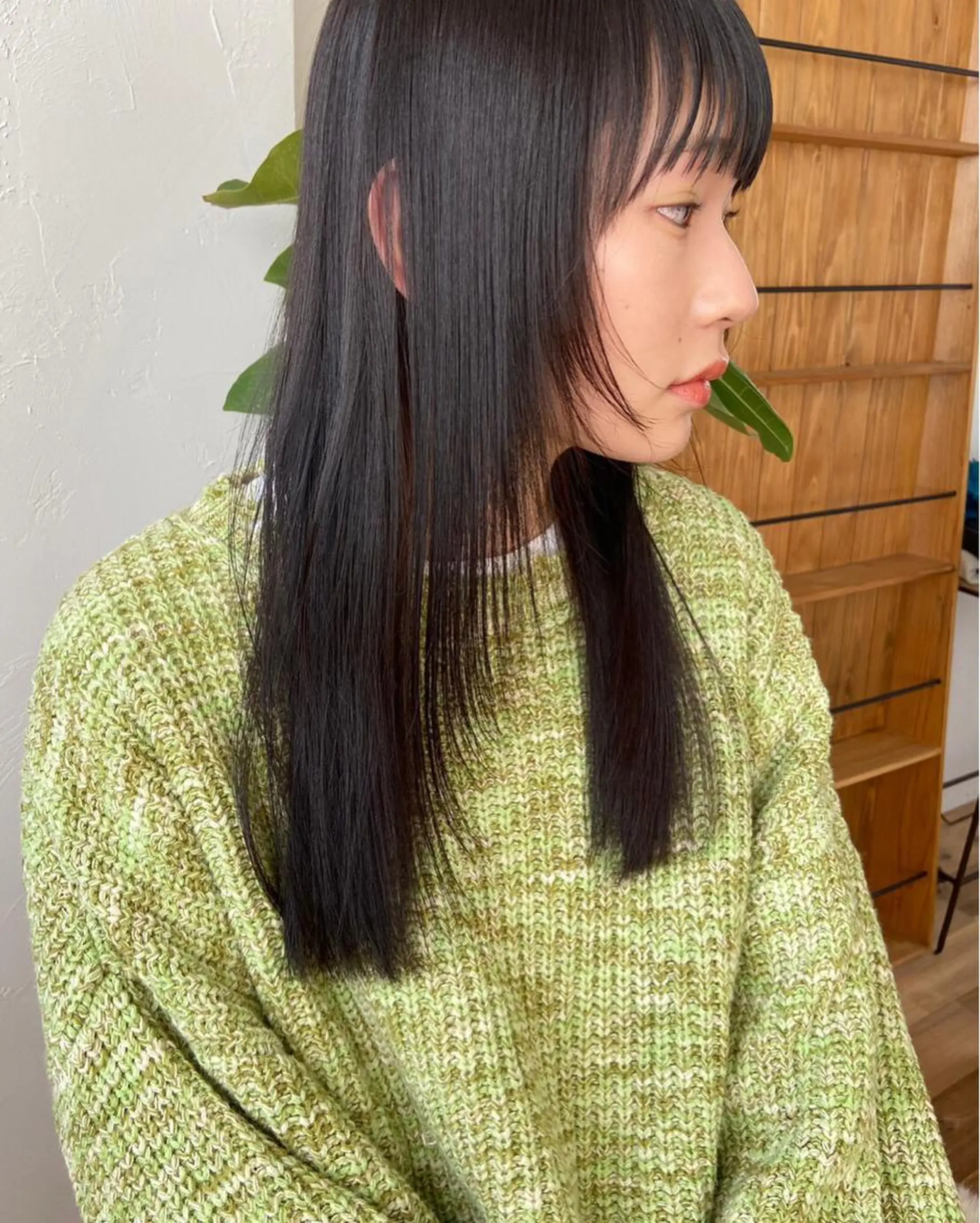 ロング カラー ヘアカラー トリートメント i muのヘアスタイル