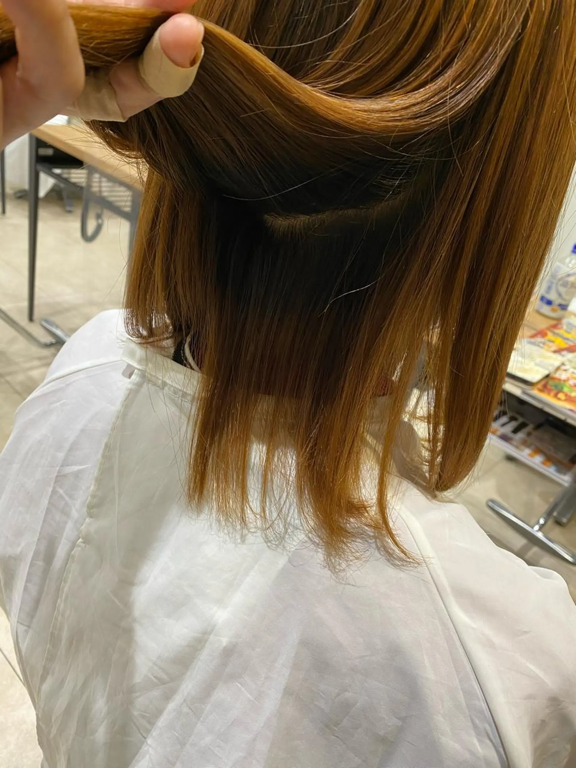 ミディアム 髪質改善 酸性ストレート タナカ レイヤのヘアスタイル