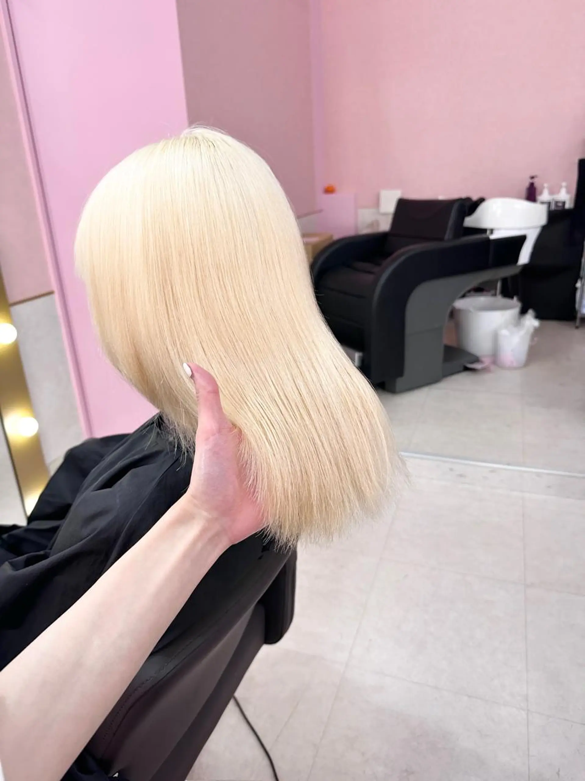 ミディアム ミディアムパーマ ボブ フレンチガーリー ヨシンモリ レイヤーカット ヘアカラー トリートメント ❄️💛エクステ ブリーチ❄️yukiのヘアスタイル