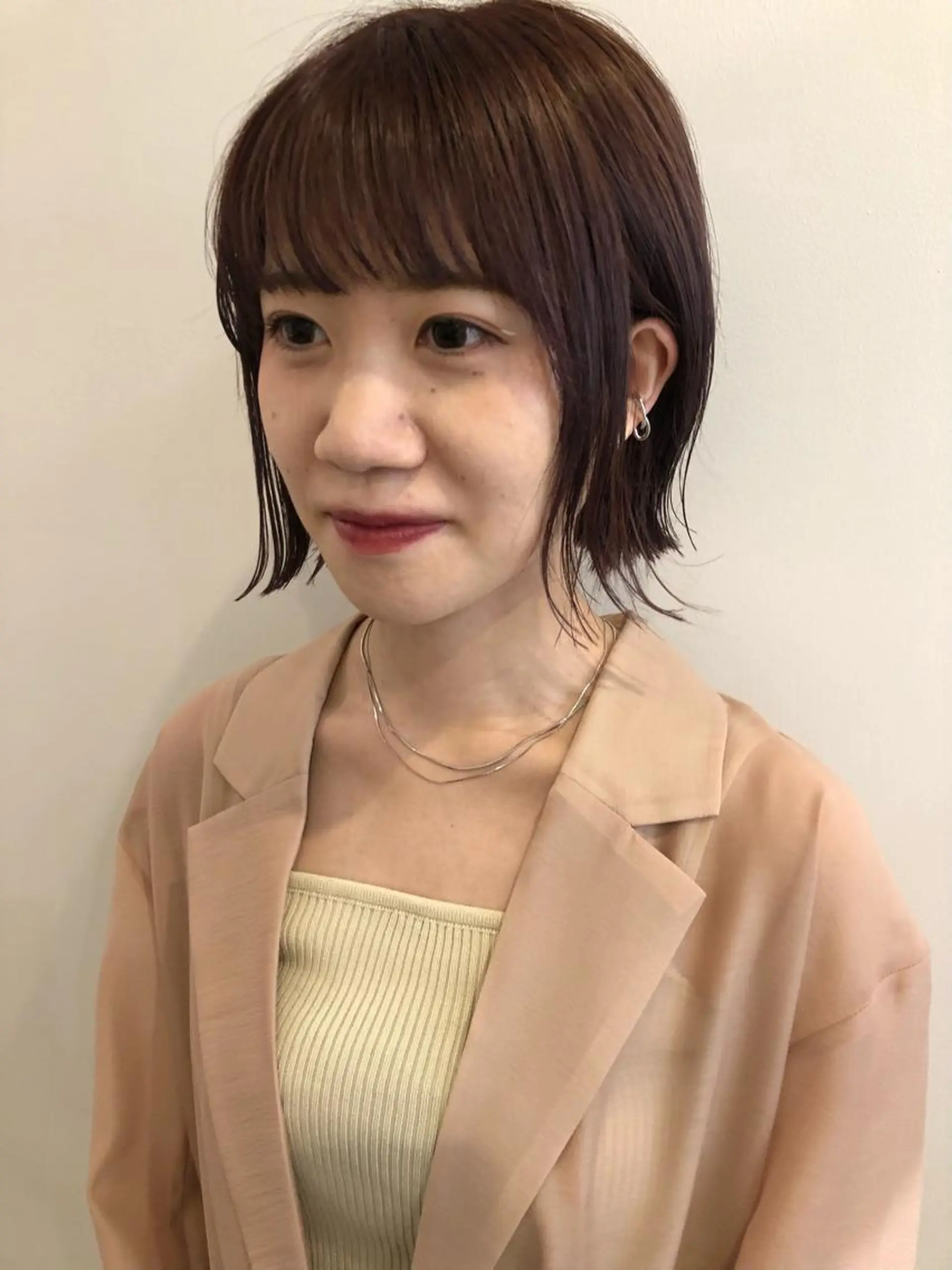 ミディアム カラー ラベンダーカラー ボブ お顔まわりカット/ 暖色カラー🍑Amiのその他イメージ