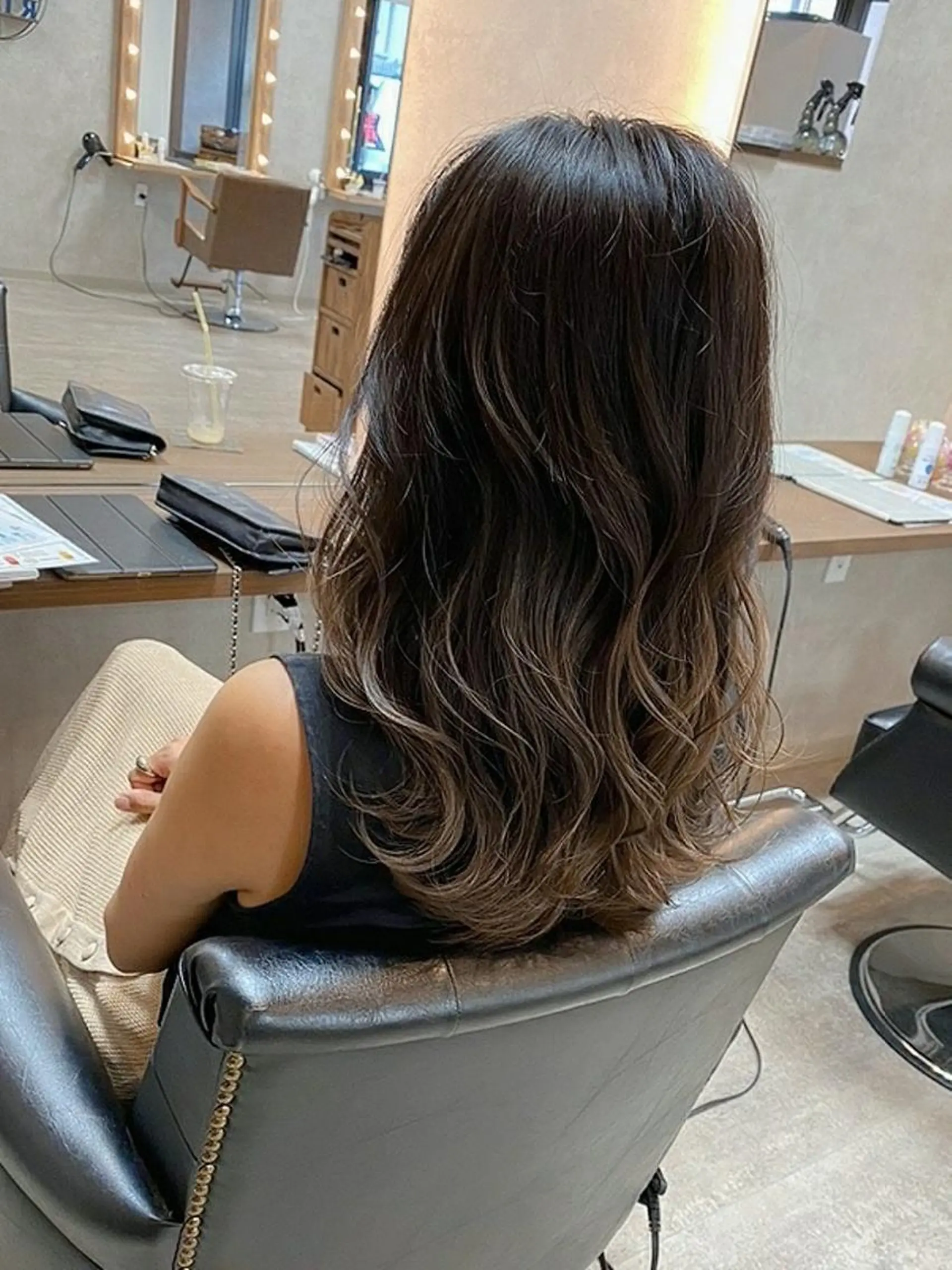 ミディアム カラー カット ヘアカラー 縮毛矯正 トリートメント RIENS♡xrea 山本優舞のヘアスタイル