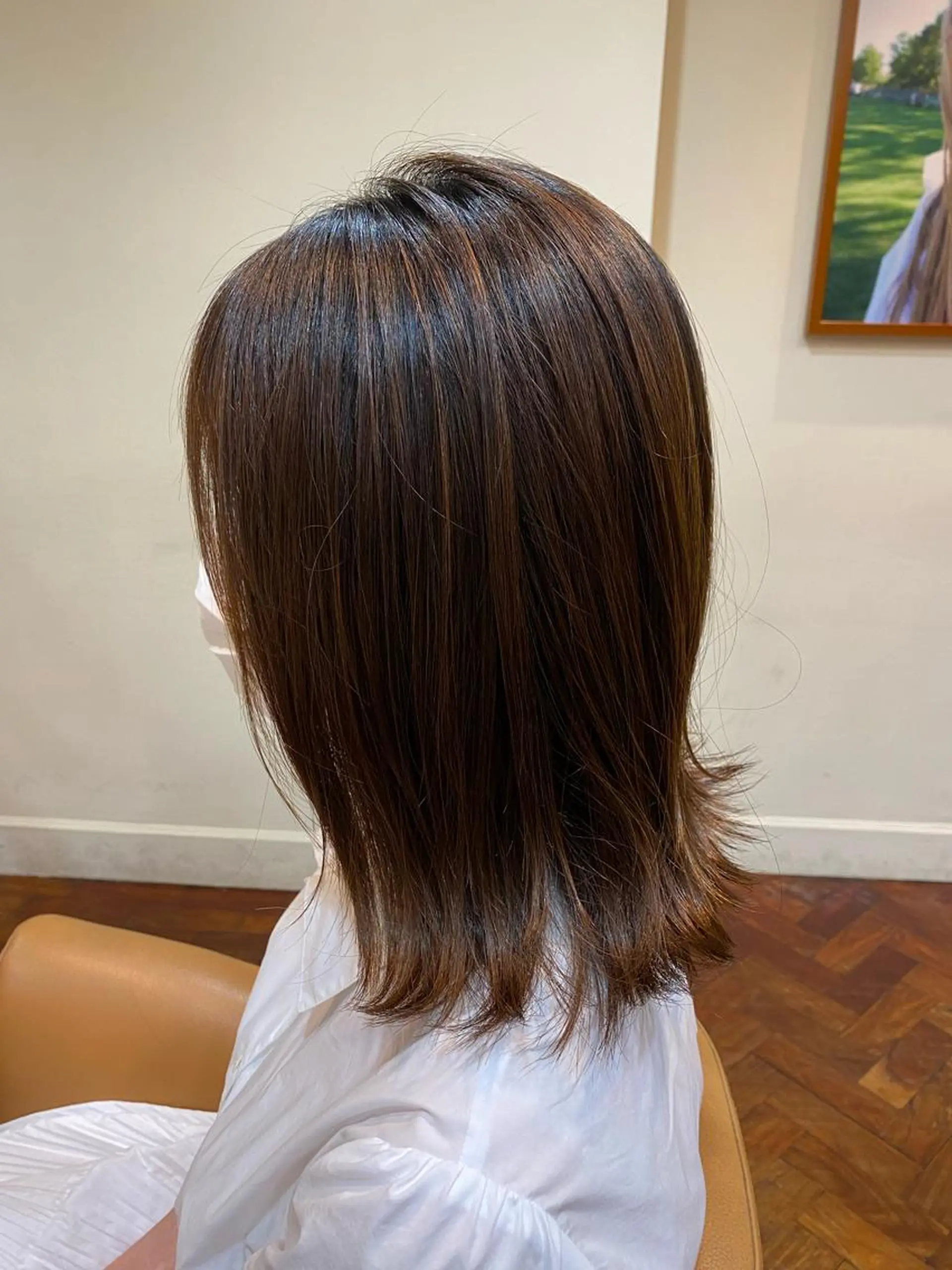 ミディアム カラー ハイライトカラー ハイライト すずき たつやのヘアスタイル