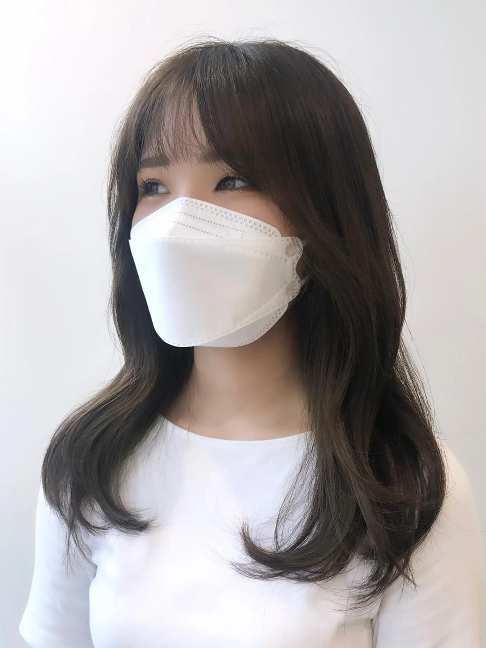 ロング カット ヘアカラー トリートメント 韓国ヘア 🇰🇷 RUKA 🩵🤍のヘアスタイル