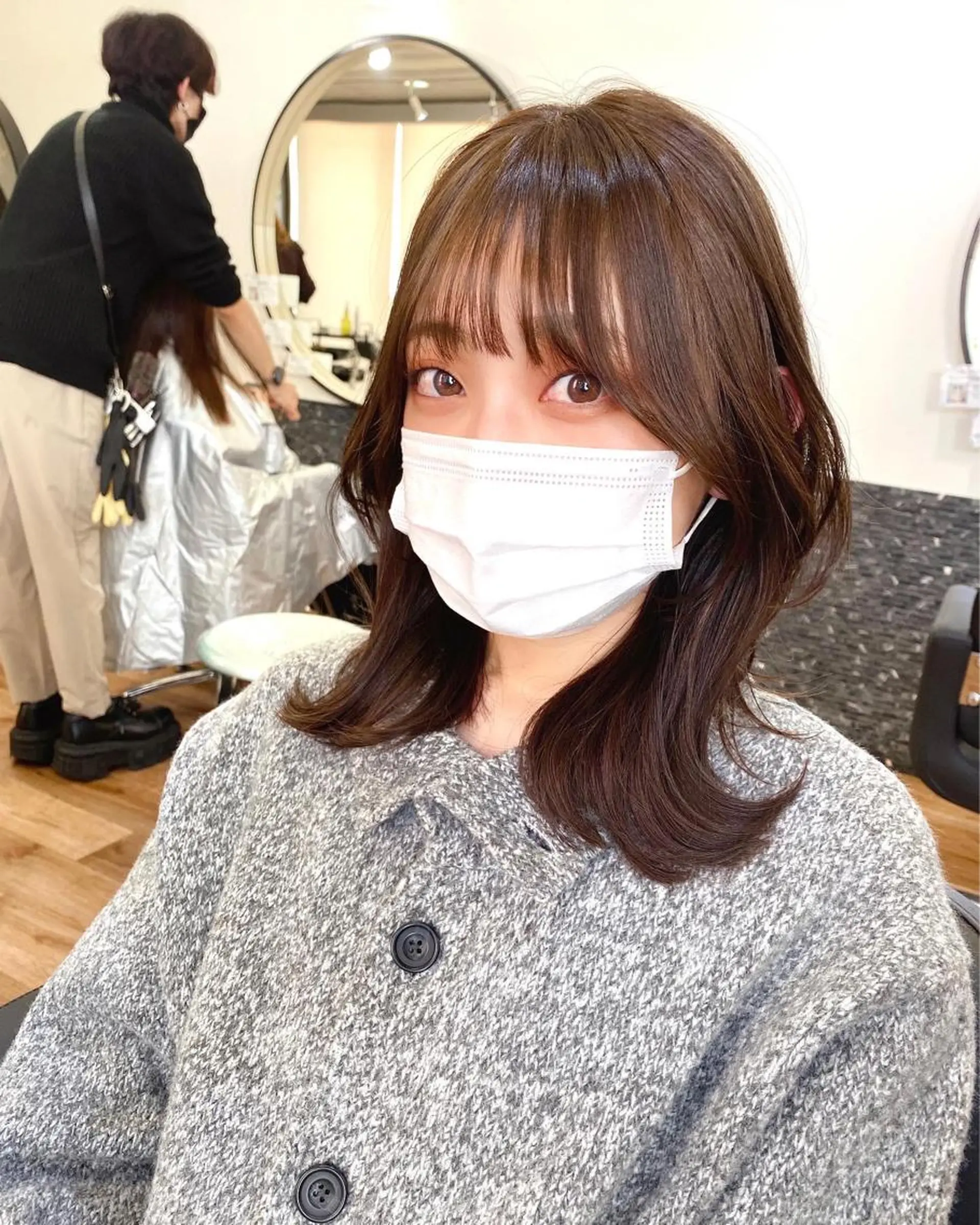 ミディアム カラー くびれヘア 似合わせレイヤー 🇰🇷荒木洋文のヘアスタイル