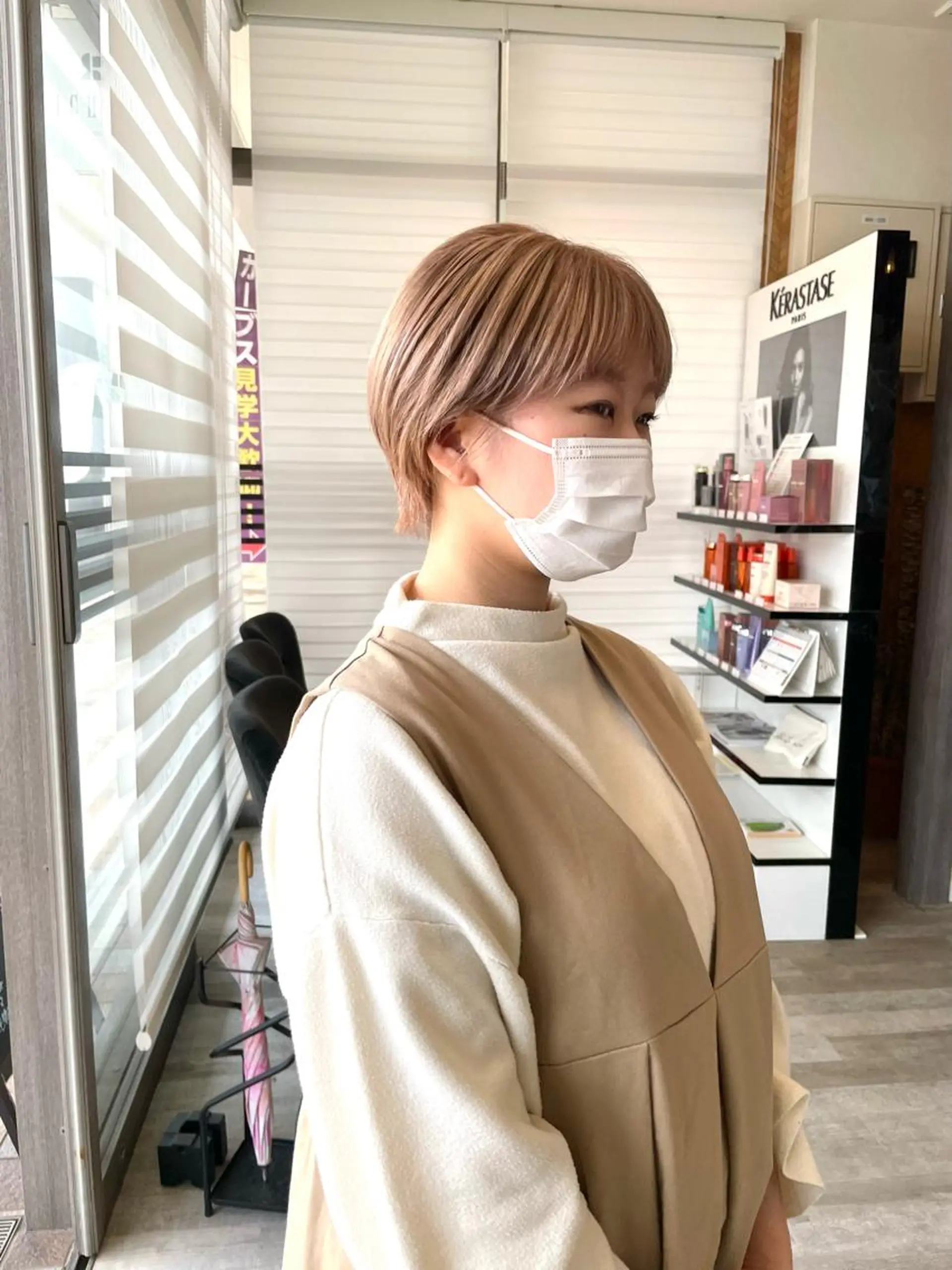 ショート カラー カット トリートメント 田中   麗彩也のヘアスタイル