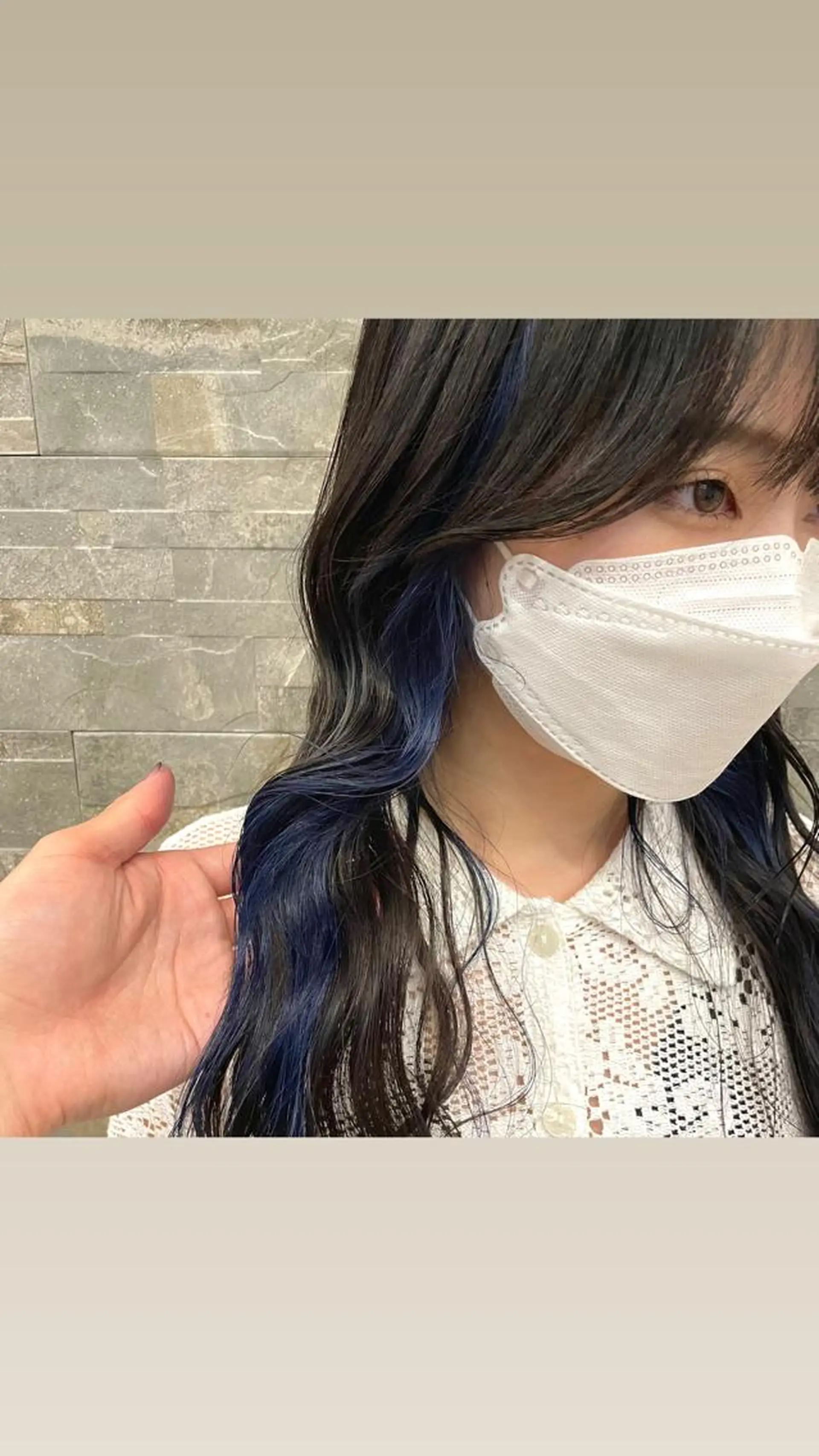セミロング カラー ブルーカラー La Blessグランサロン梅田店所属・梅田美容室/ブリーチ なし/レイヤーカットのヘアスタイル