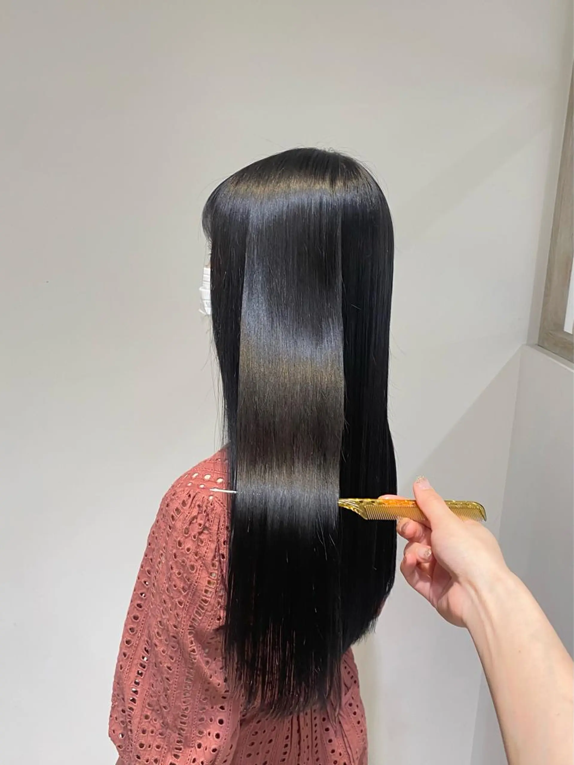 ロング 縮毛矯正 motel所属・モデルや芸能人も通う ✨マンツーマンサロンのヘアスタイル
