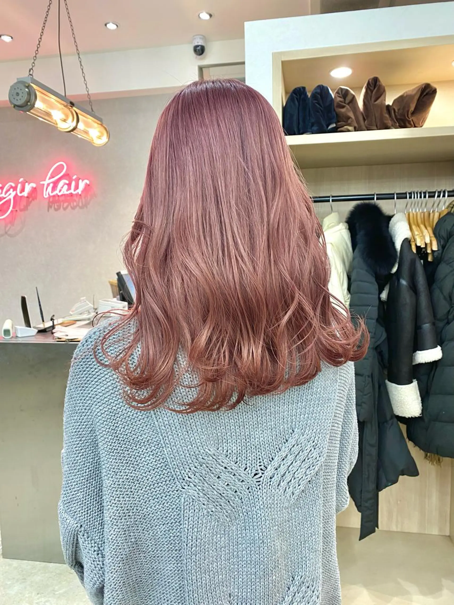 セミロング カラー ヘアアレンジ ヘアカラー ♡韓国風ヘア 🐈♡MIHOのヘアスタイル