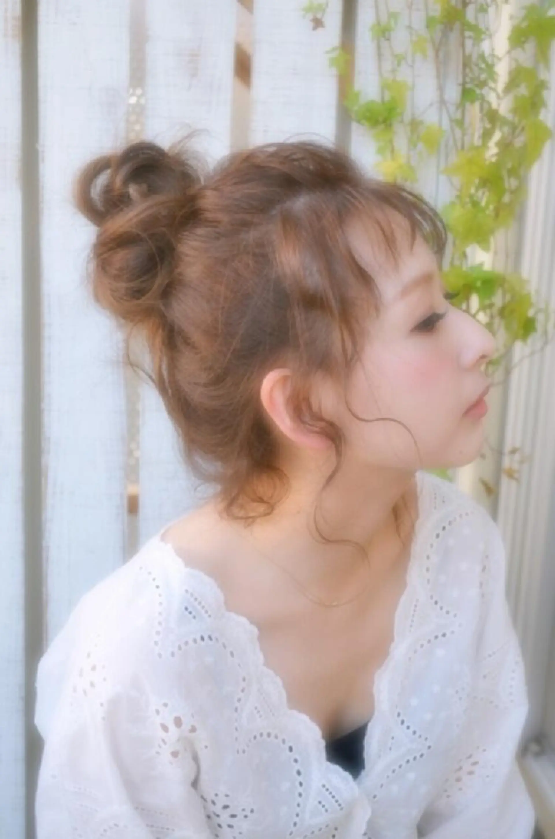 ヘアアレンジ お団子ヘア ヘアカラー トリートメント ナカシマ  アユミのヘアスタイル