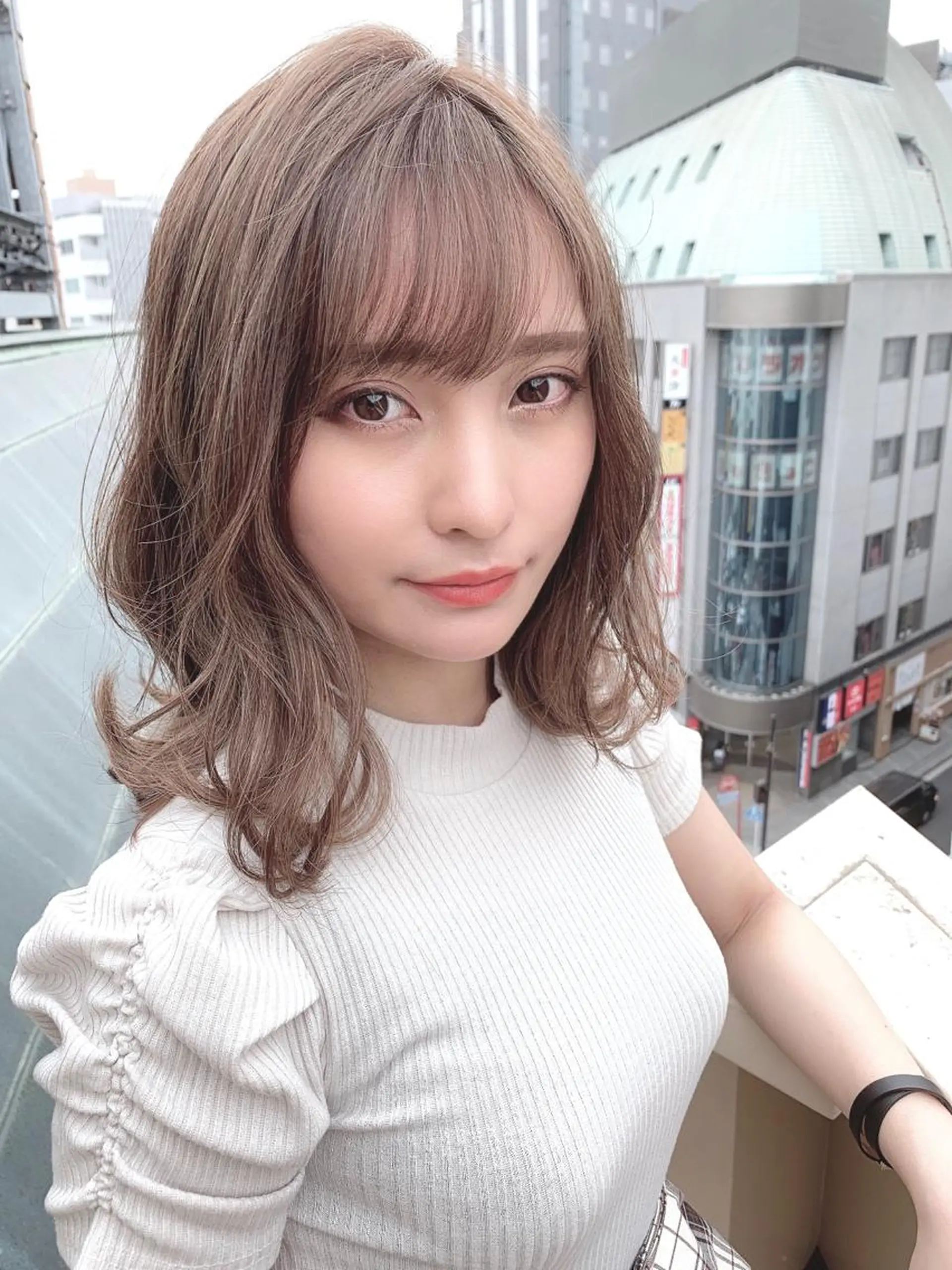 ミディアム カラー カット 中川歩　髪質改善 ツヤカラー【横浜】のヘアスタイル