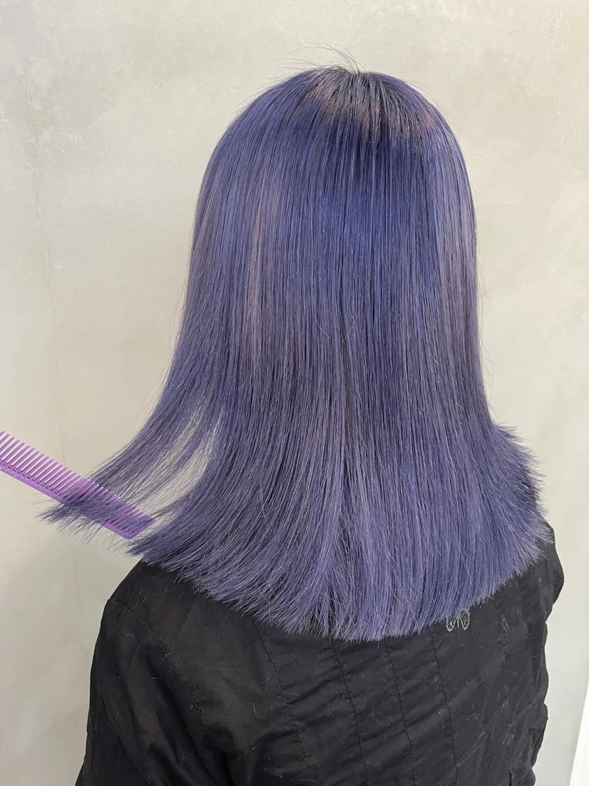 ミディアム カラー パープルカラー a-o横浜所属・色落ちまでキレイに！ ！女性サロンremiのヘアスタイル