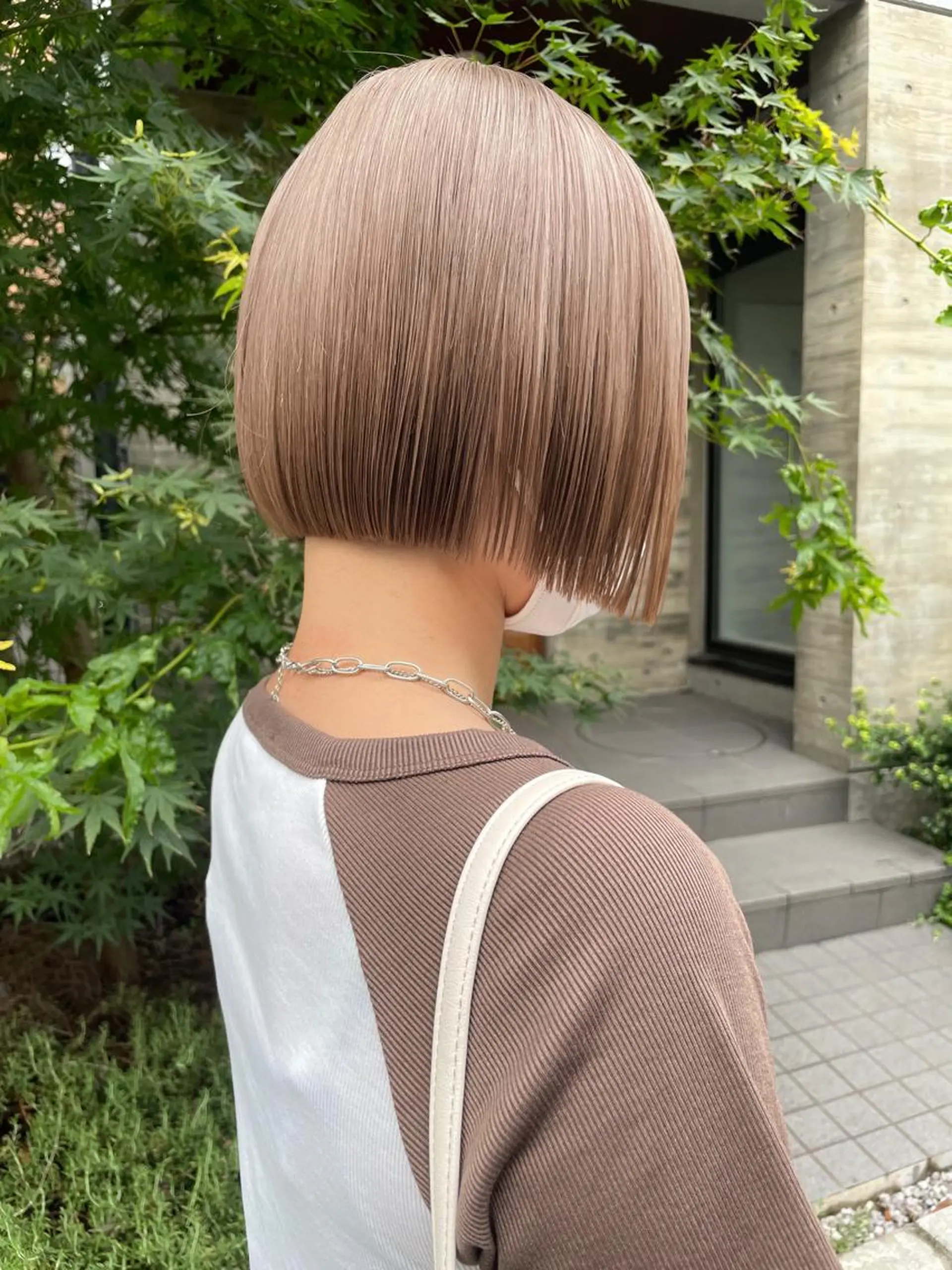 ショート カラー カット ヘアカラー トリートメント 顔周りカット× 髪質改善【リョウ】のヘアスタイル