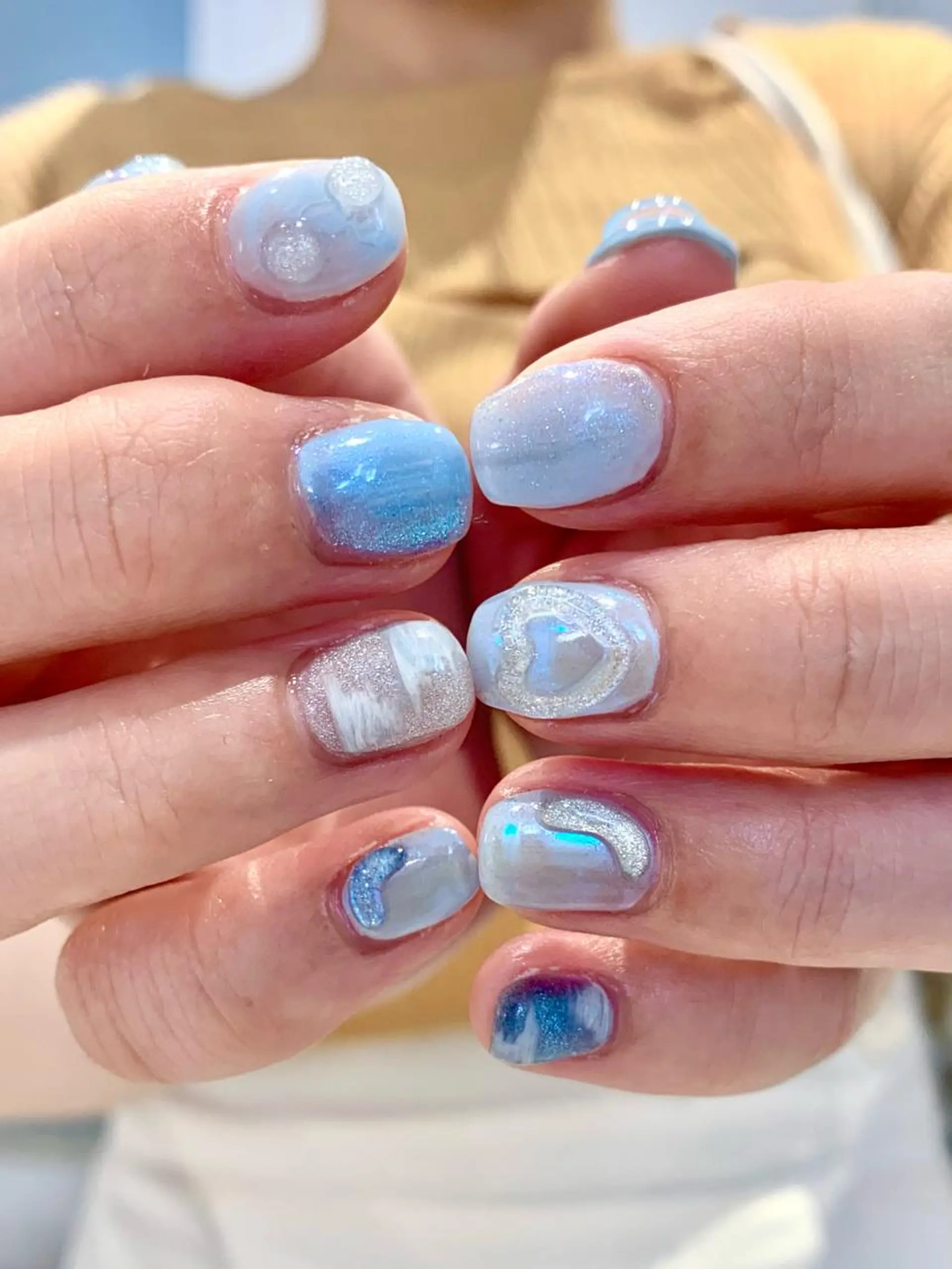 ネイル アートネイル オーロラネイル ジェルネイル パラジェル シンプルネイル ハンドネイル Kureha/ネイル トレンドヘアのヘアスタイル