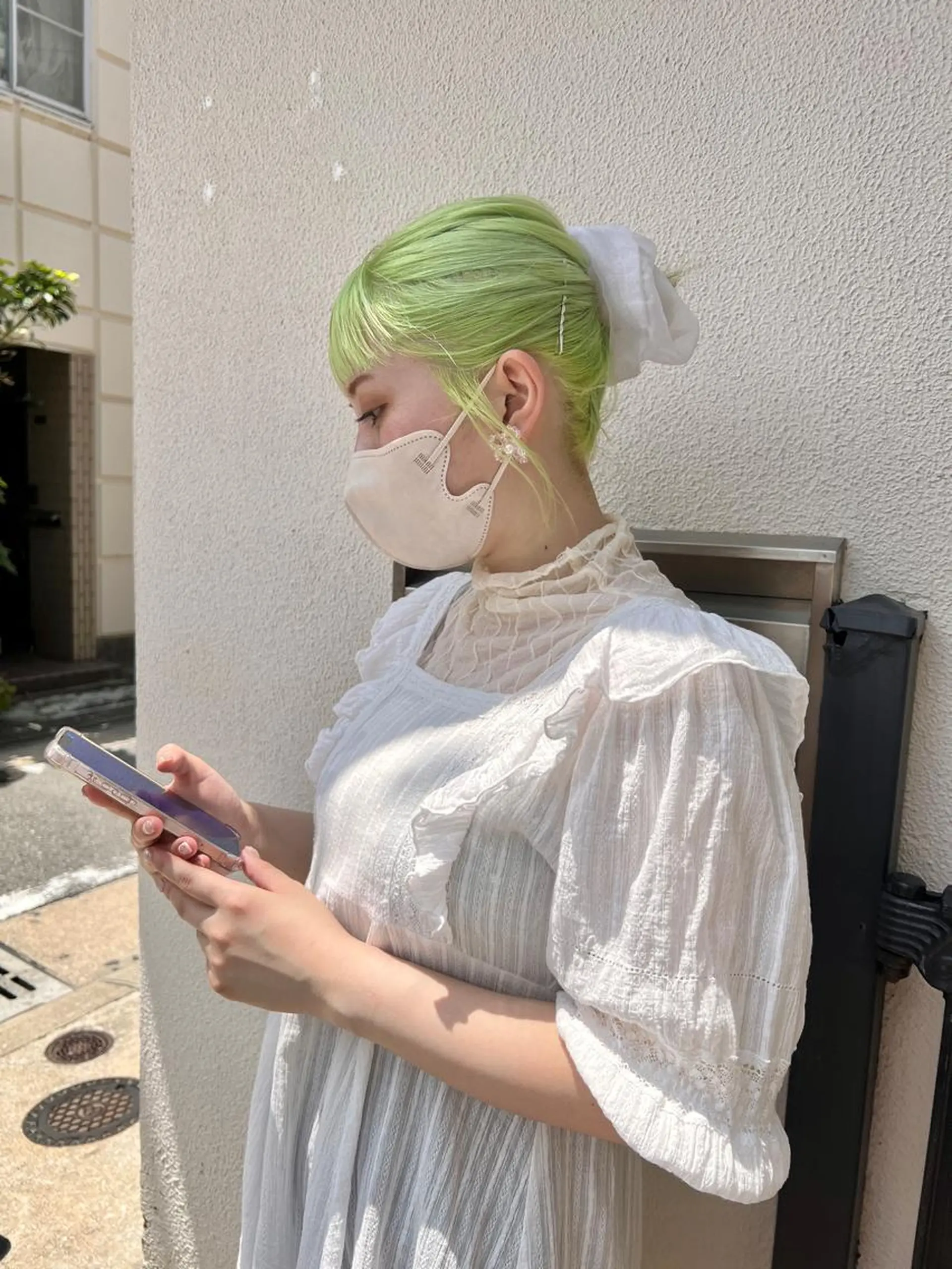 ミディアム カラー ヘアアレンジ ブリーチカラーが人気 onnuのヘアスタイル