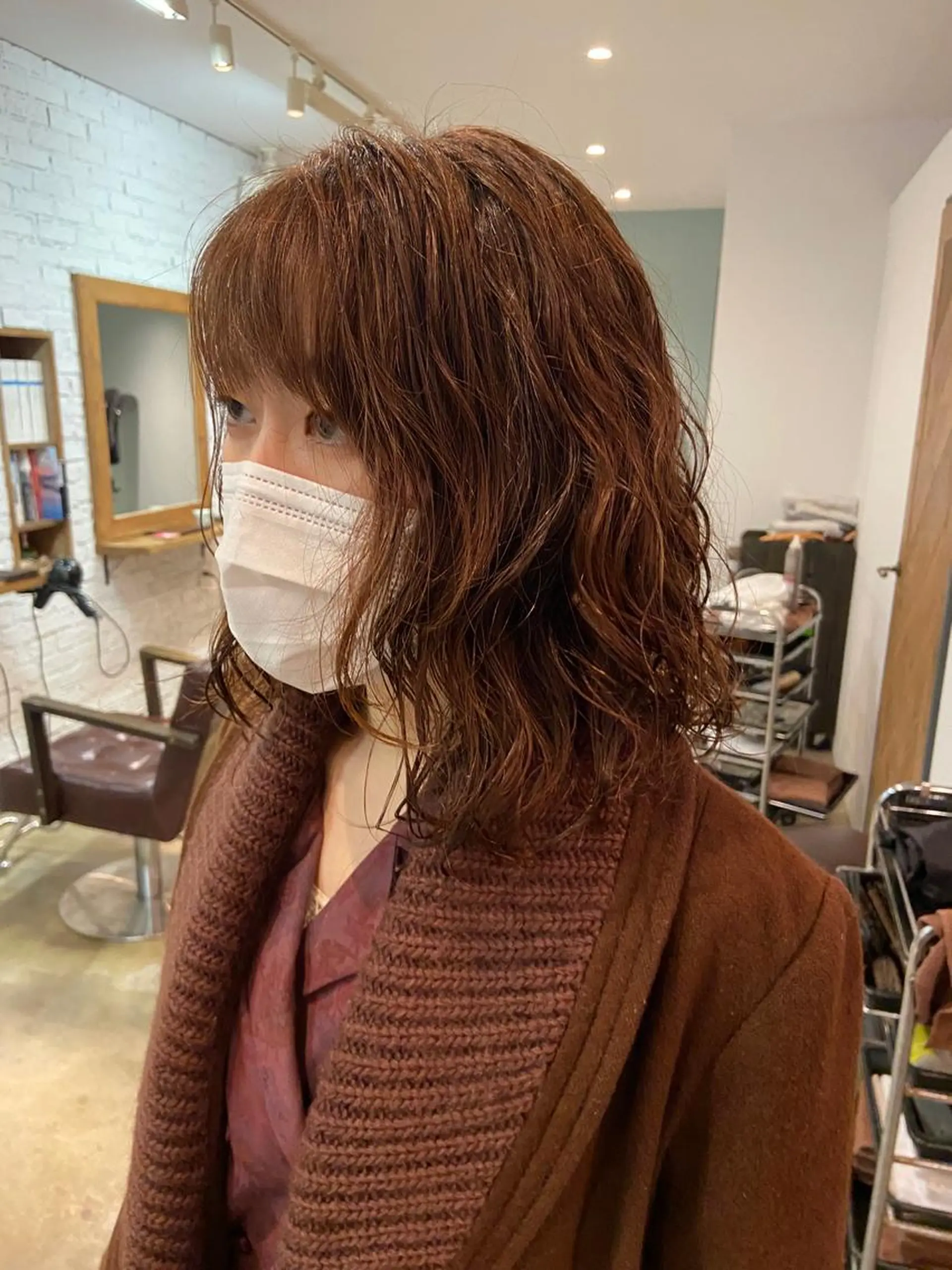 セミロング パーマ セミロングパーマ sola方南町所属・原一真/ 外国人ショートヘアのヘアスタイル