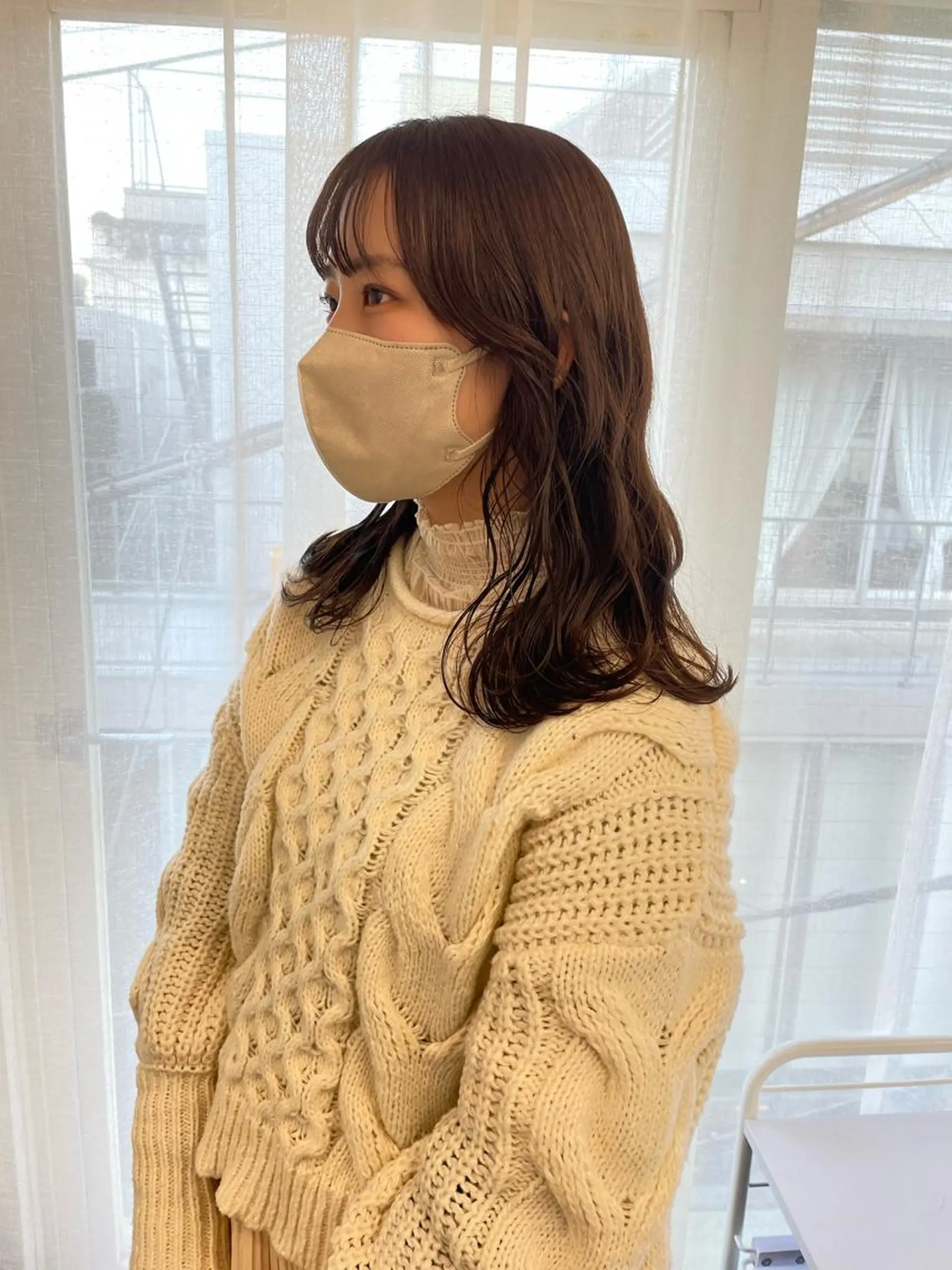 セミロング カラー ベージュカラー ブリーチ ダブルカラー ブリーチなしカラー カット ヘアカラー トリートメント レイヤーカット🎀 kanaのヘアスタイル