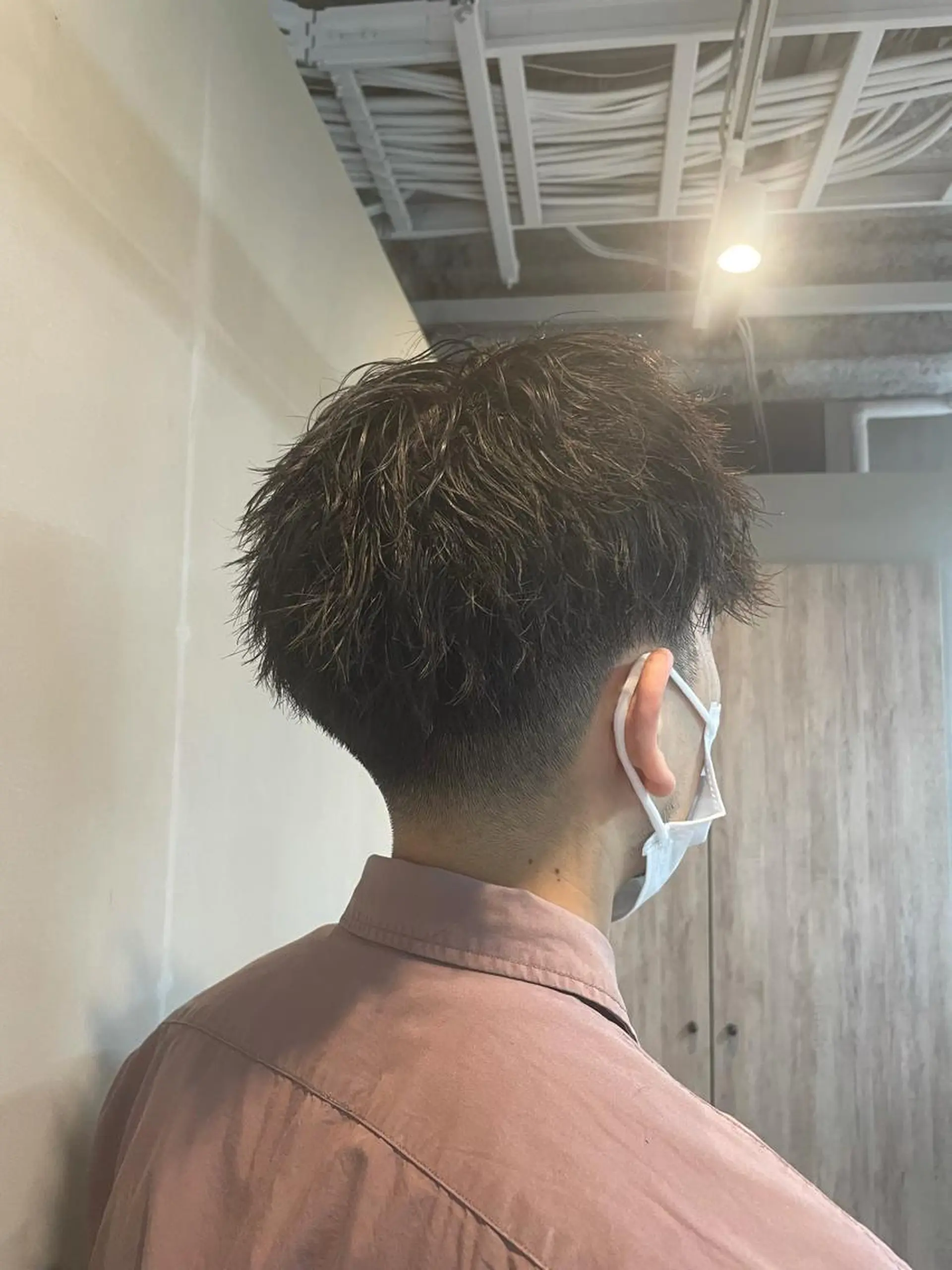 ショート パーマ メンズ フェードカット Men's hair salon First 中百舌鳥店所属・First なかもず 店 YUKIのヘアスタイル