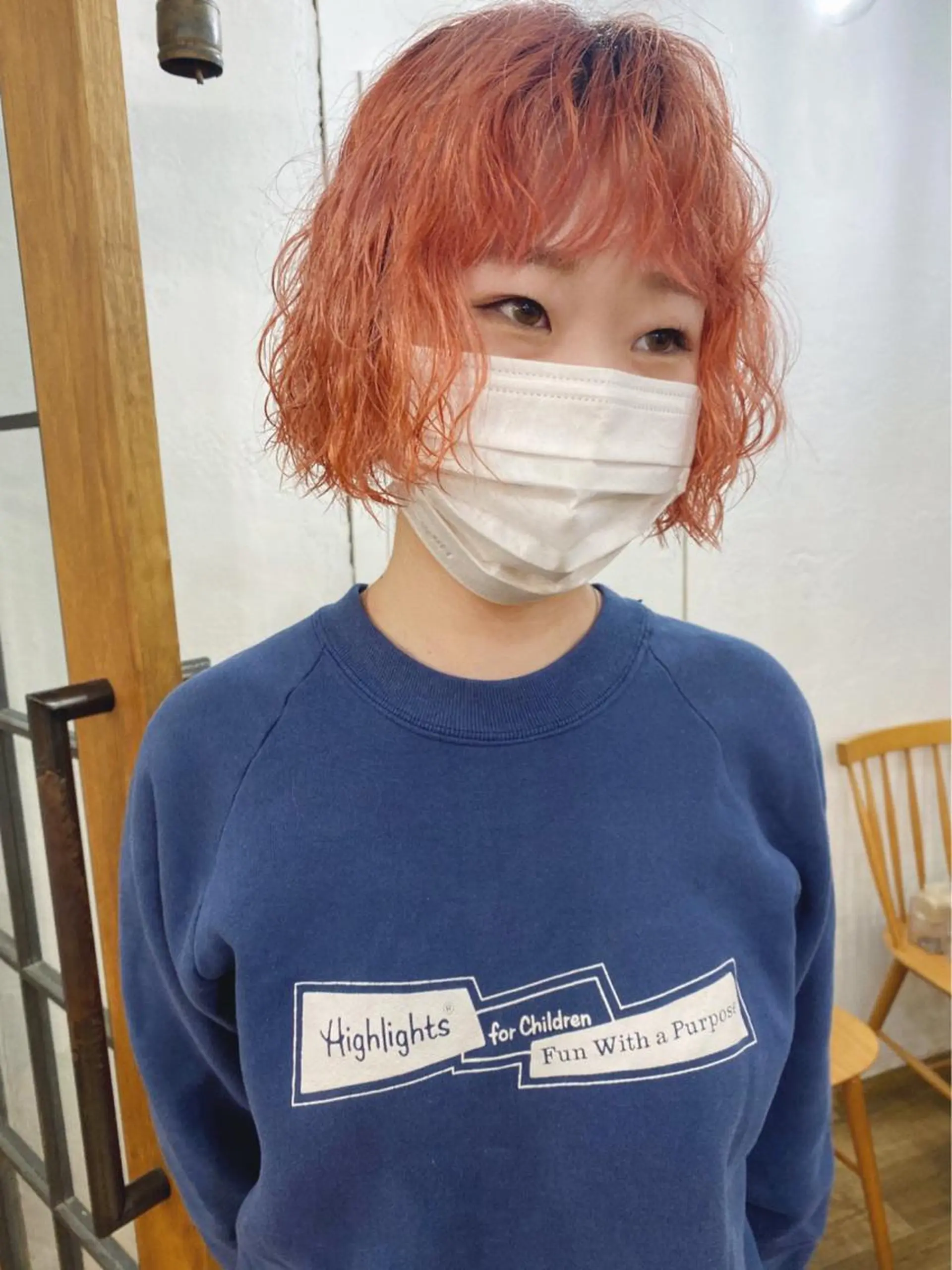 ミディアム カラー パーマ ミディアムパーマ ブリーチ ⭐️期間限定撮影 モデル募集中のヘアスタイル