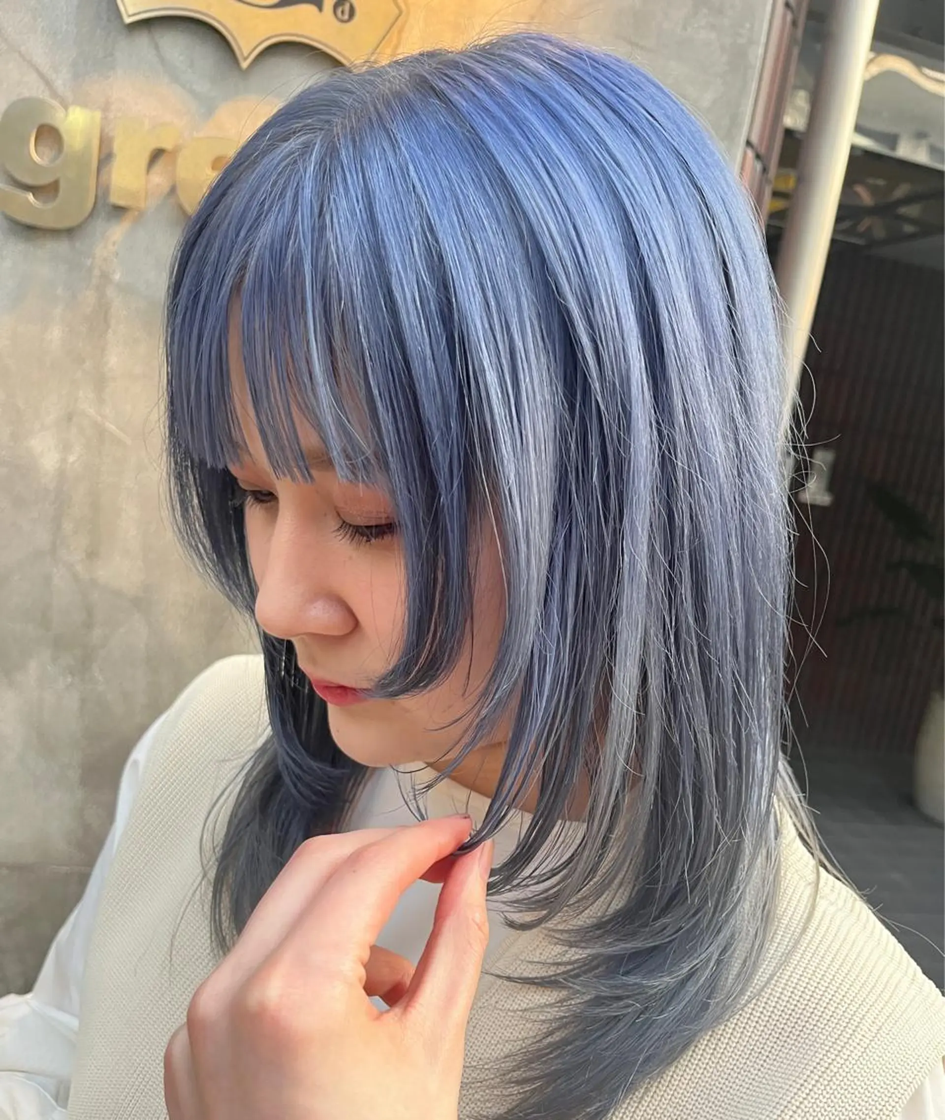 セミロング カラー カット ヘアカラー HAIR MAKE  miel所属・🫧透明感カラー🫧 SHINSEIのヘアスタイル